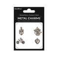 Metal Charms Floral Passion 4PC