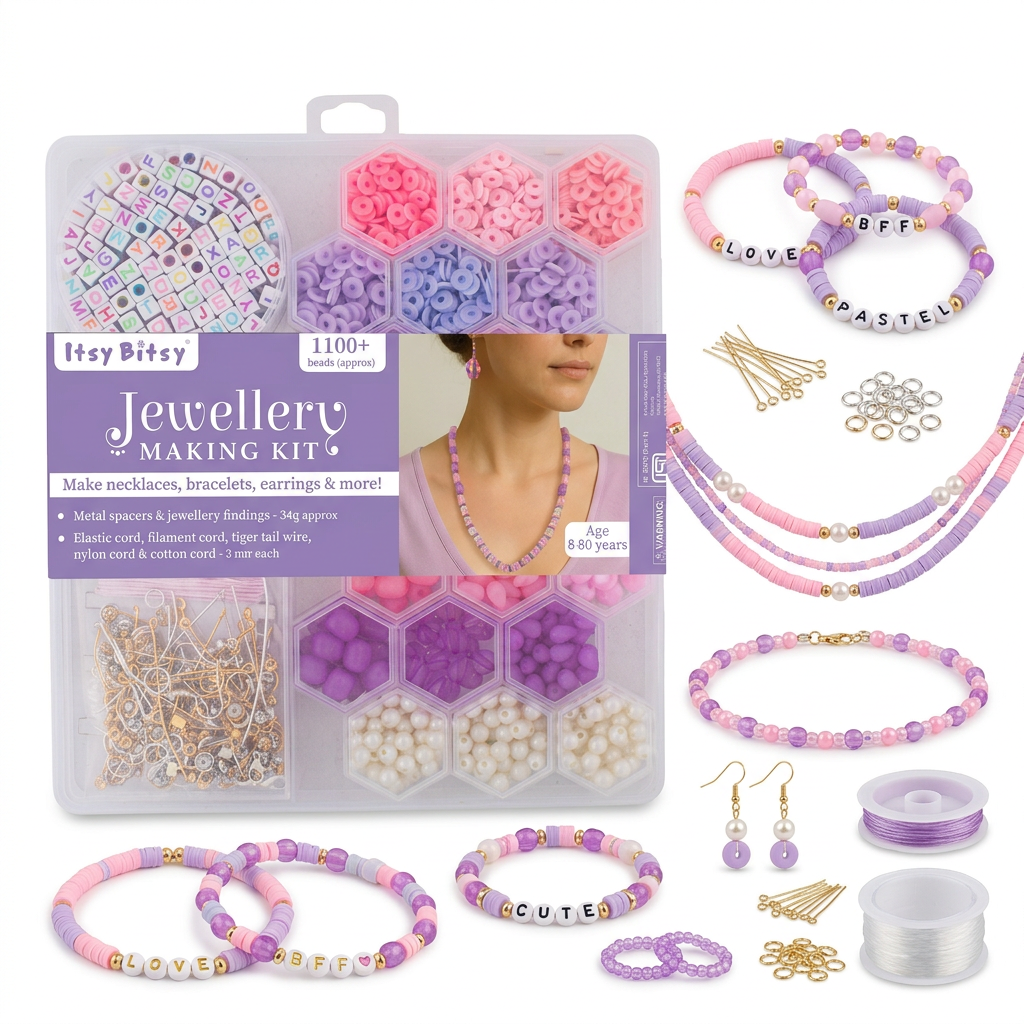 My Beads Studio Jewellery Making Kit Coral Orchid Box