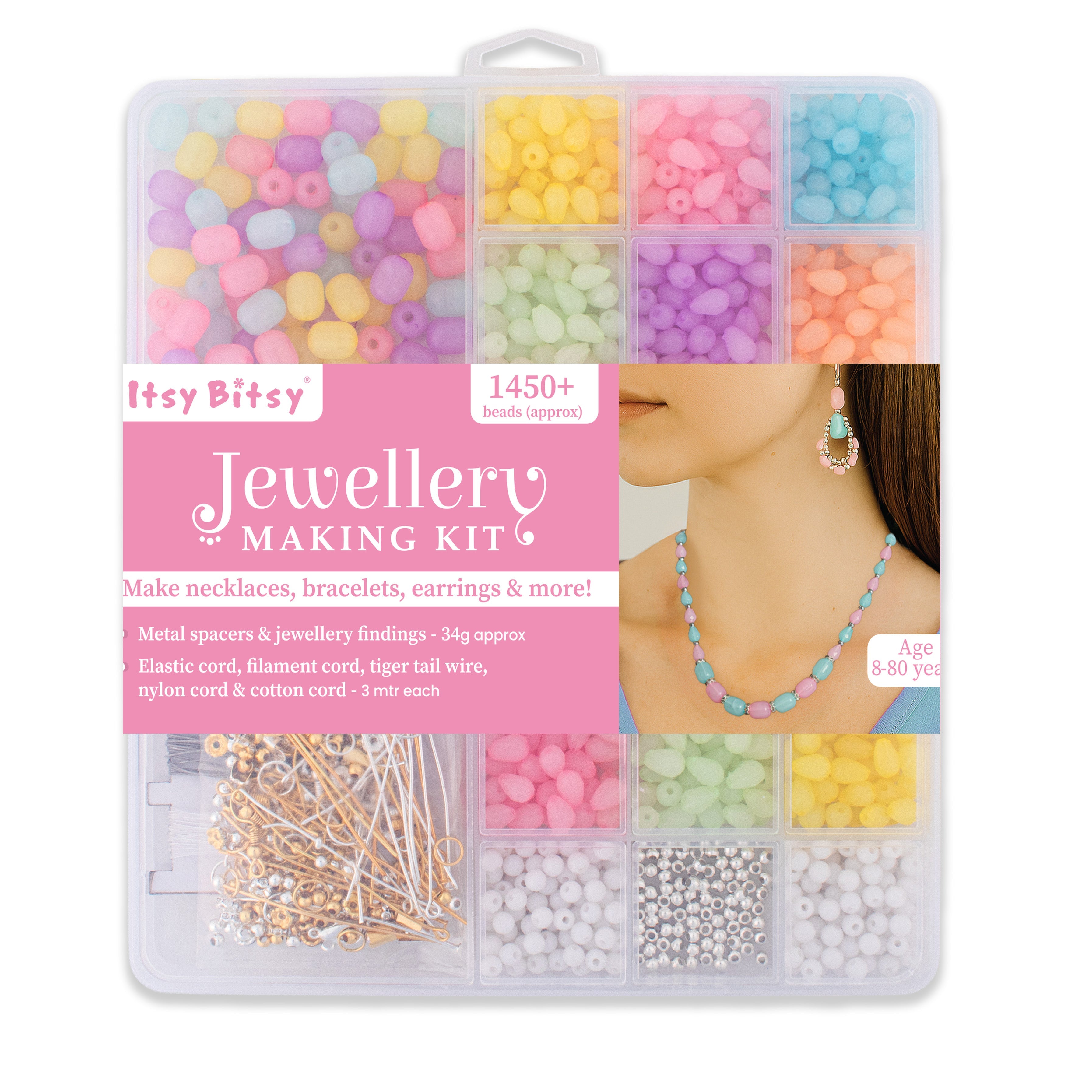 My Beads Studio Jewellery Making Kit Pastel Drops Box