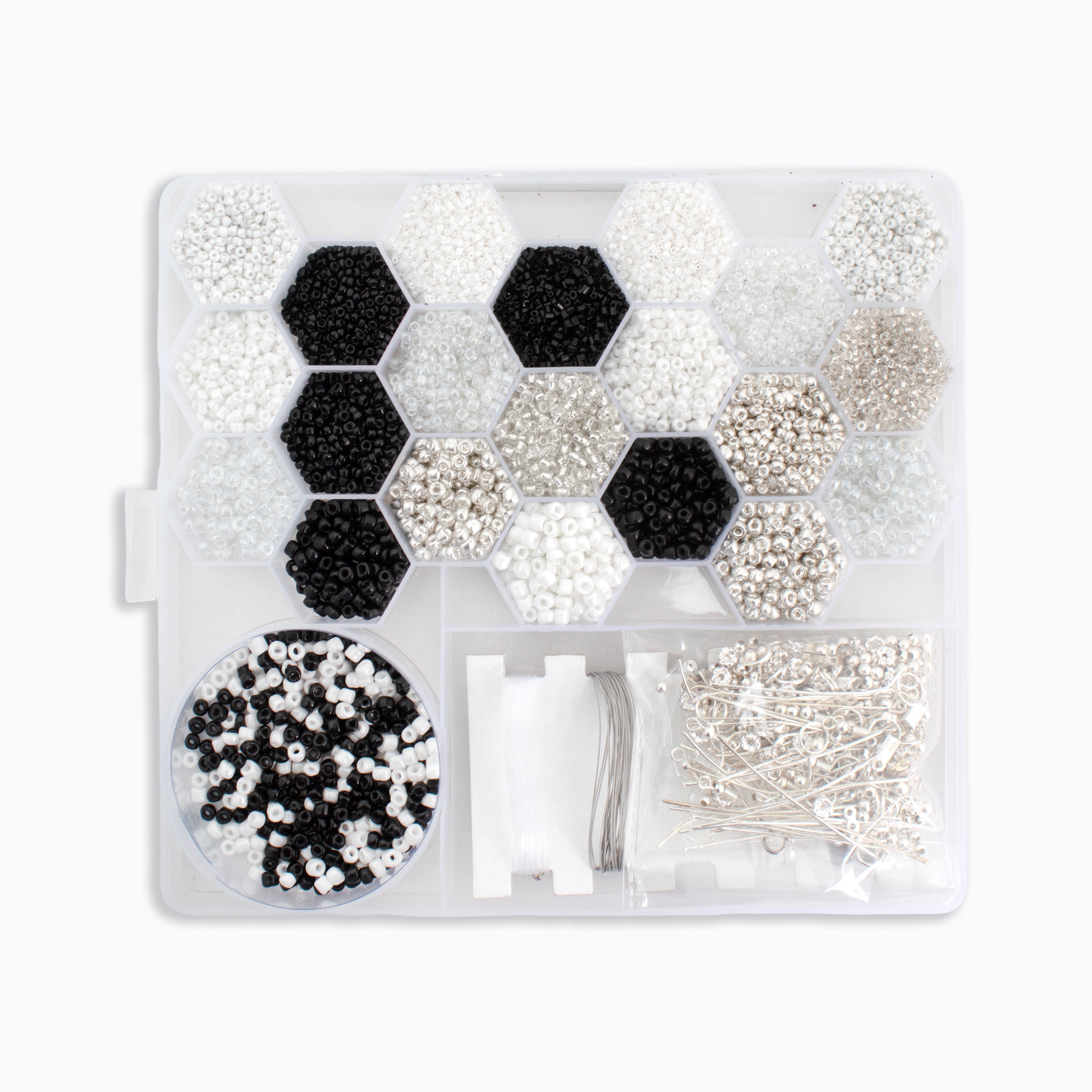 My Beads Studio Jewellery Making Kit Black & White Box