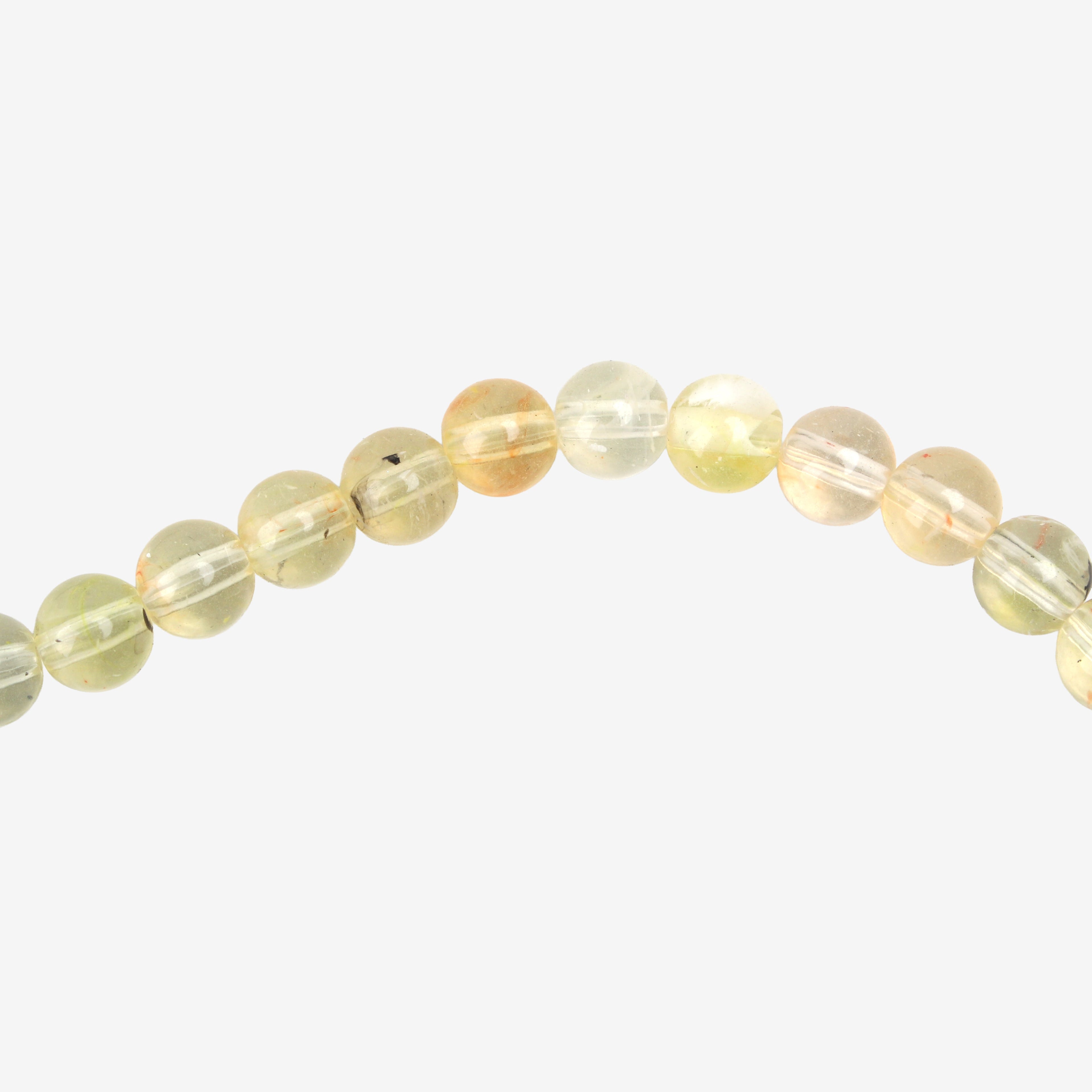 Lemon Quartz Art Beads Round 10mm 26 Beads 1 String