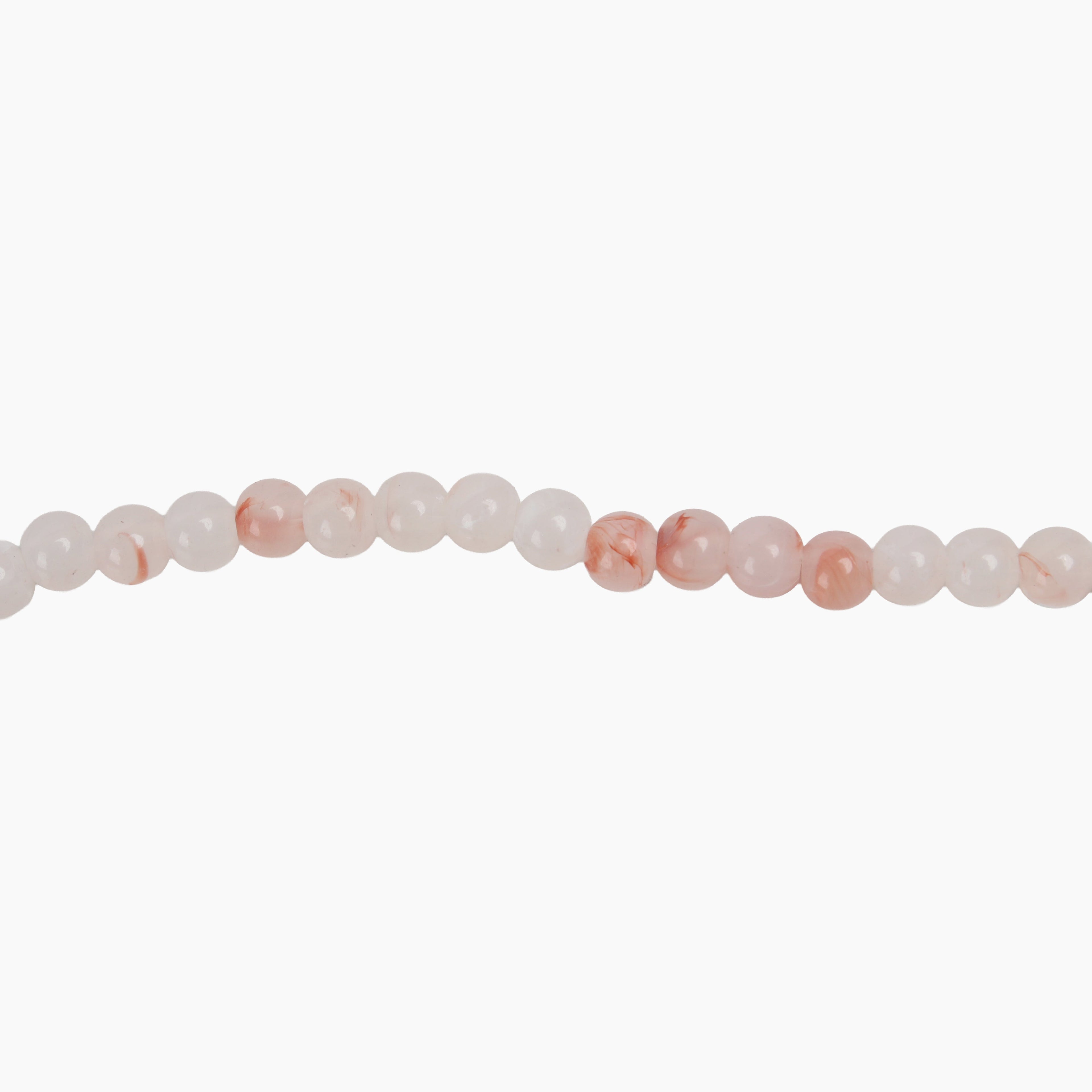 Peach Moon Art Beads Round 6mm 45 Beads 1 String