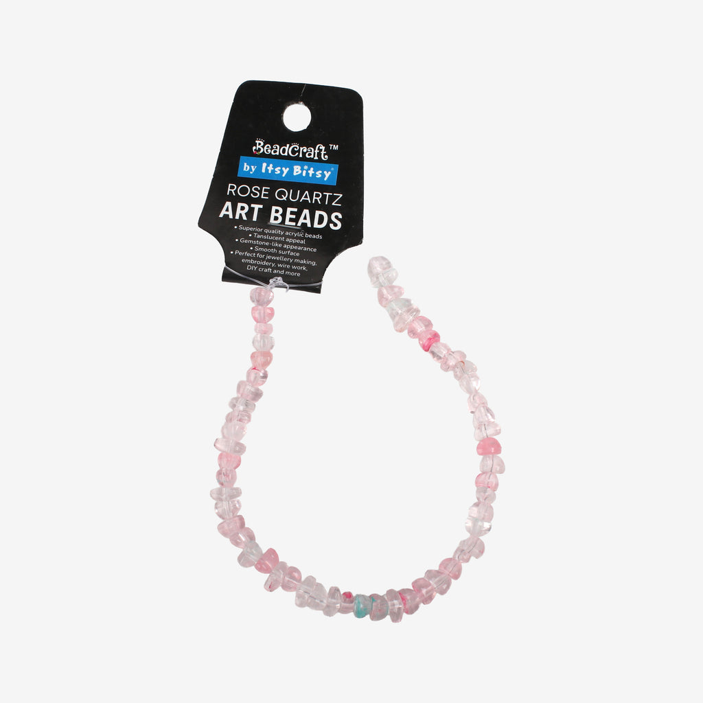 Rose Quartz Art Beads SHAPE??? 6/8mm 54 Beads 1 String
