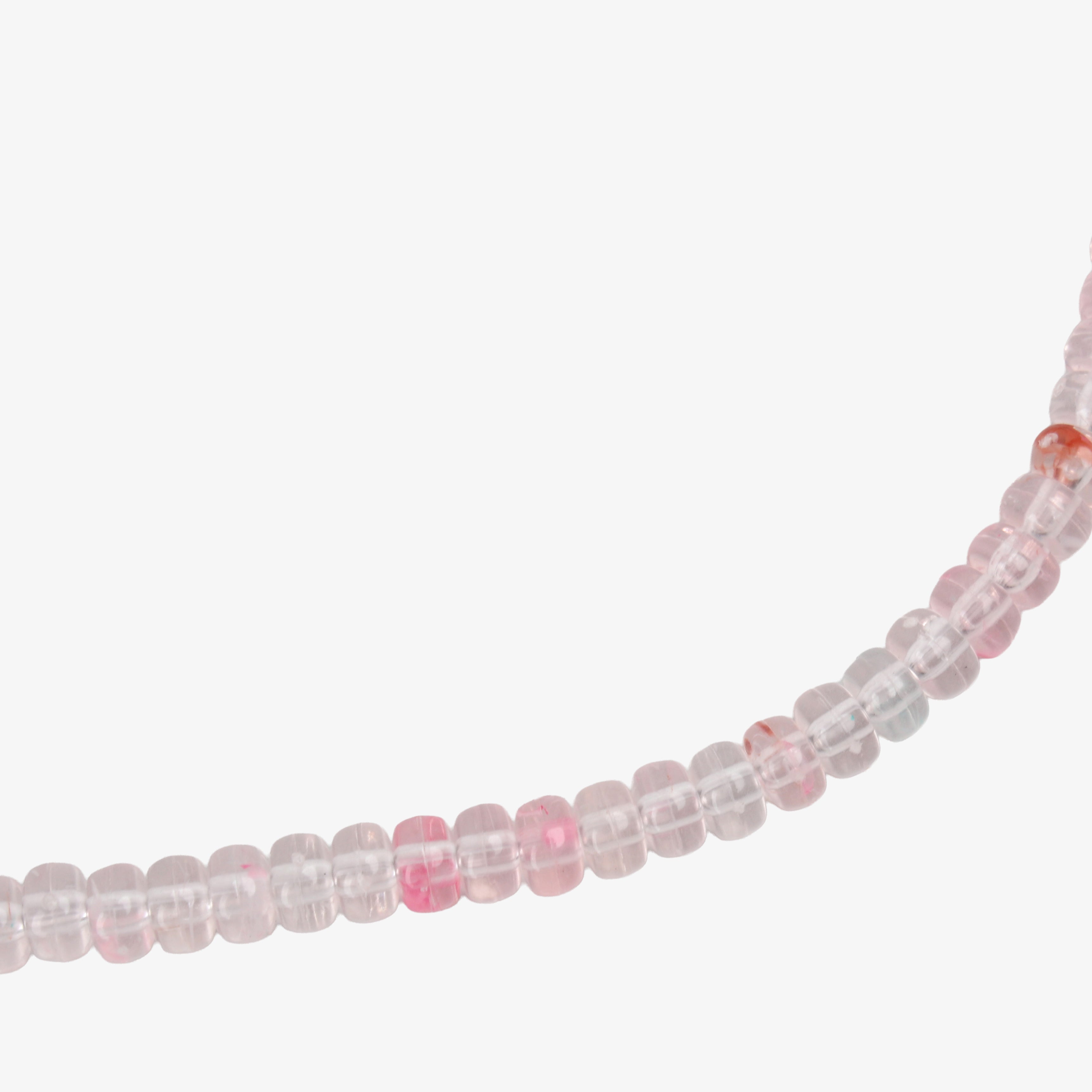 Rose Quartz Art Beads Rondelle 8mm 5 Beads 1 String