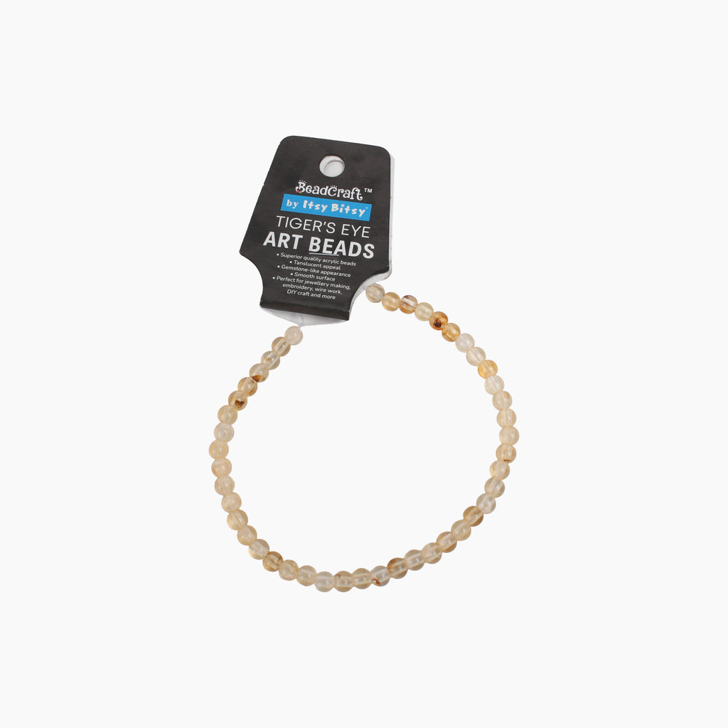 Tiger's Eye Art Beads Round 6mm 45 Beads 1 String