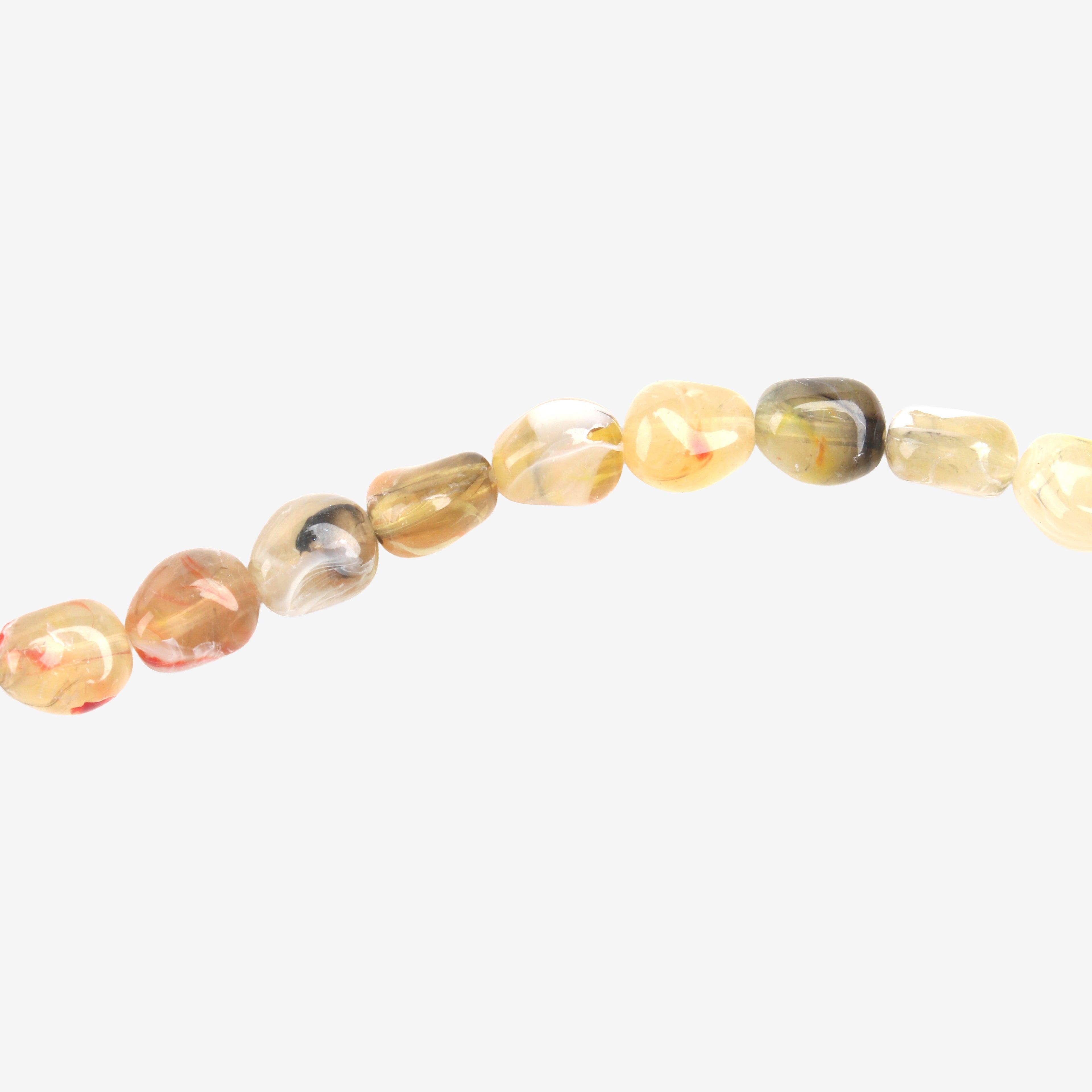 Citrine Art Beads Oval 10mm 19 Beads 1 String
