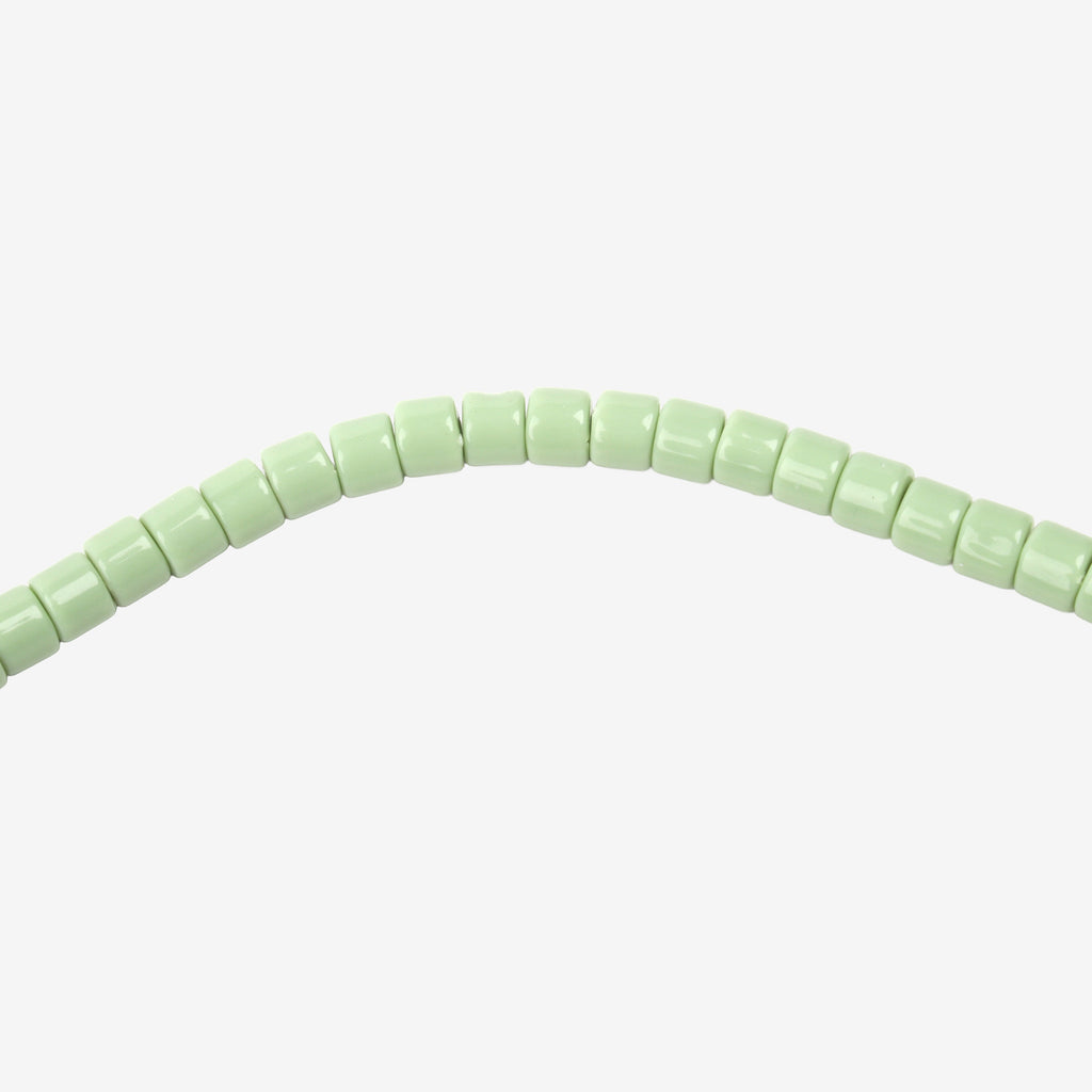 Designer Acrylic Art Beads Pistachio Green 6mm 43 Beads 1 String