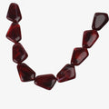 Designer Acrylic Art Beads Garnet Red 9 Beads 1 String