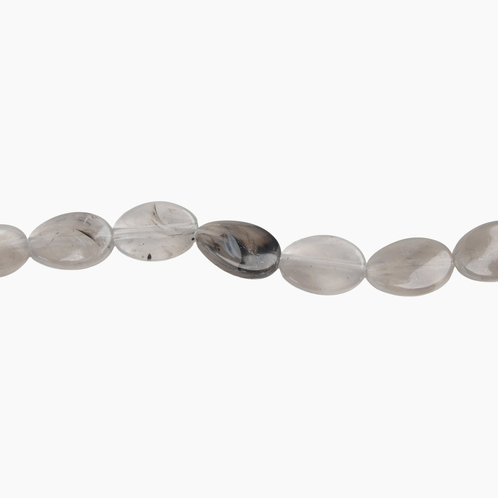 Designer Acrylic Art Beads Smoky Grey 13 Beads 1 String