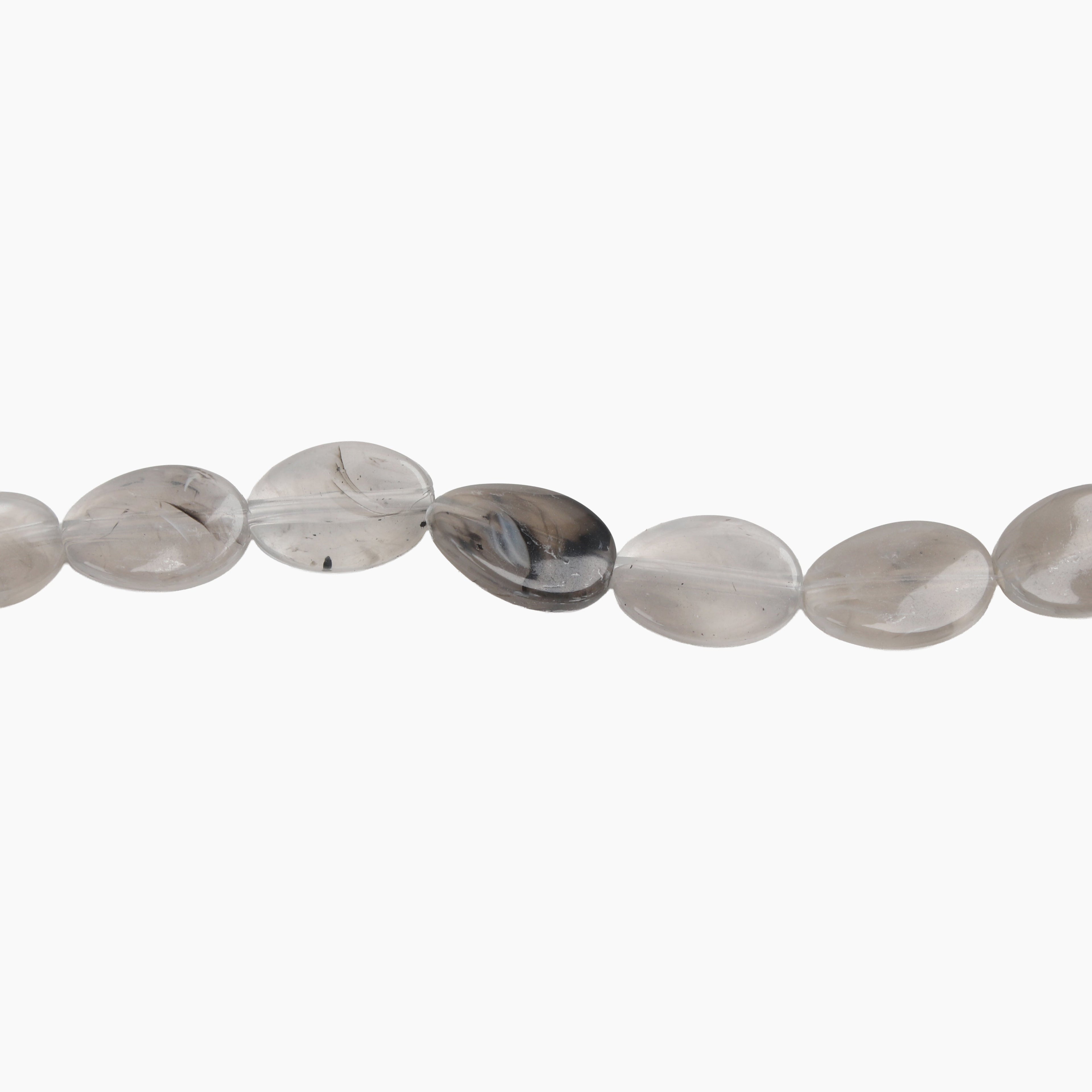Designer Acrylic Art Beads Smoky Grey 13 Beads 1 String