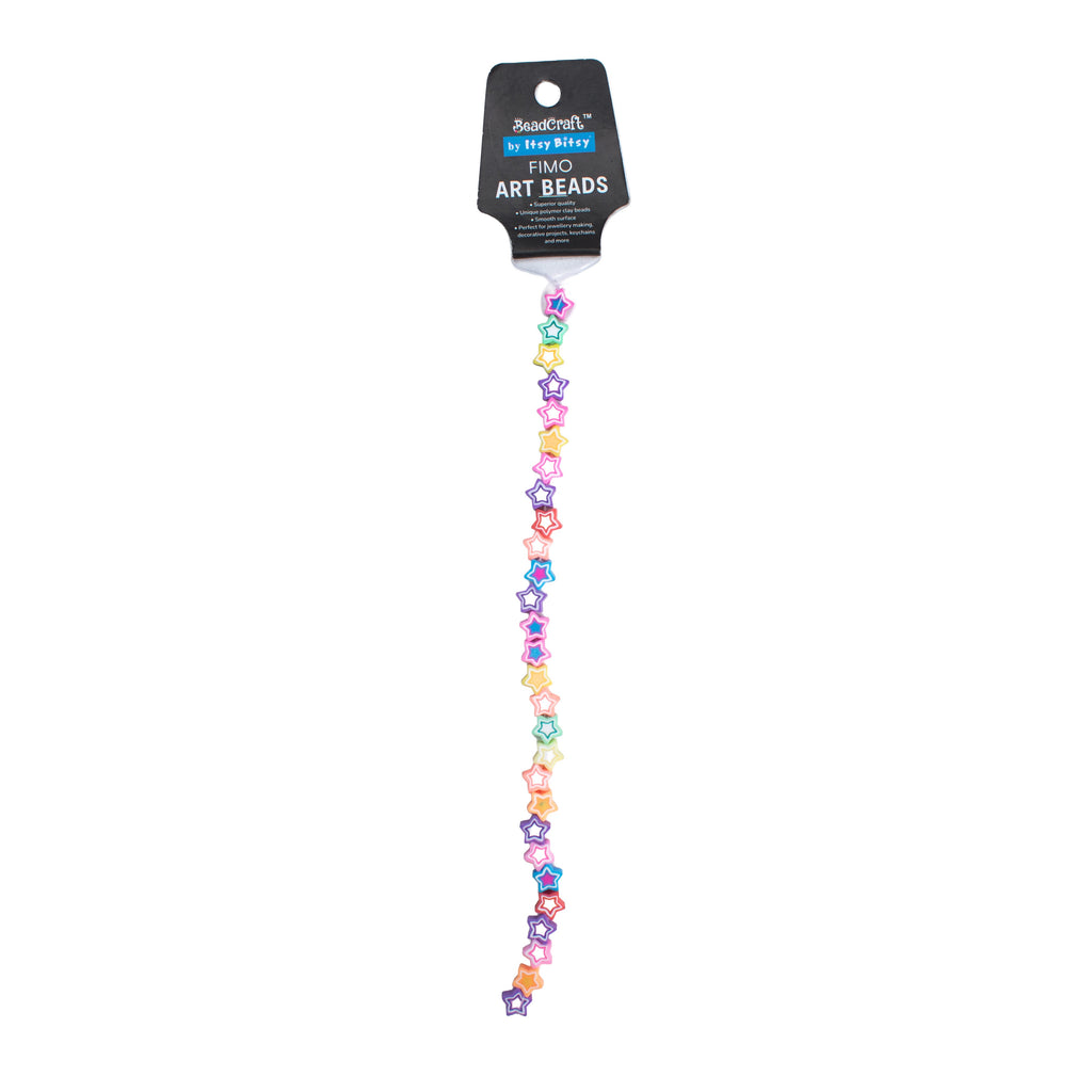 Fimo Art Beads Assorted Sizes 28 Beads 1 String