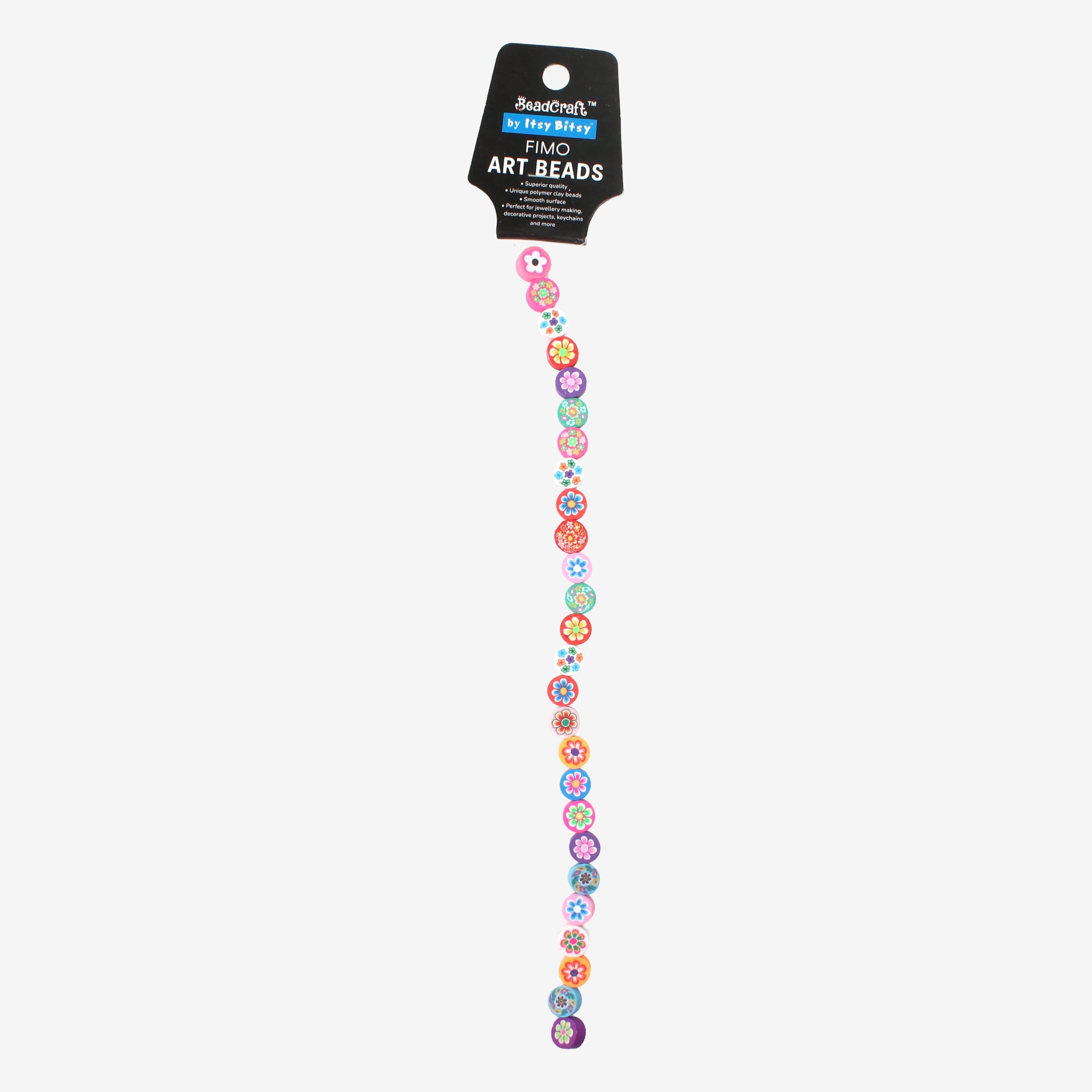 Fimo Art Beads Assorted Size 26 Beads 1 String