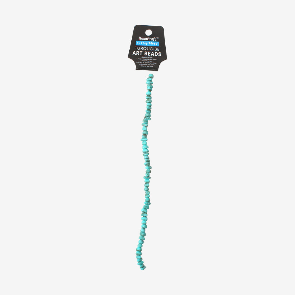 Turquoise Art Beads 6/8mm 54 Beads 1 String