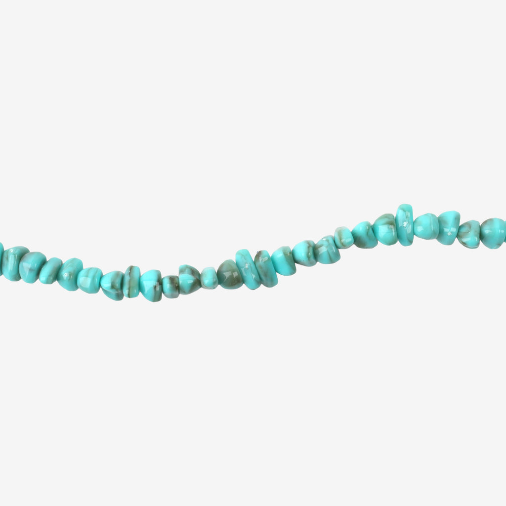 Turquoise Art Beads 6/8mm 54 Beads 1 String