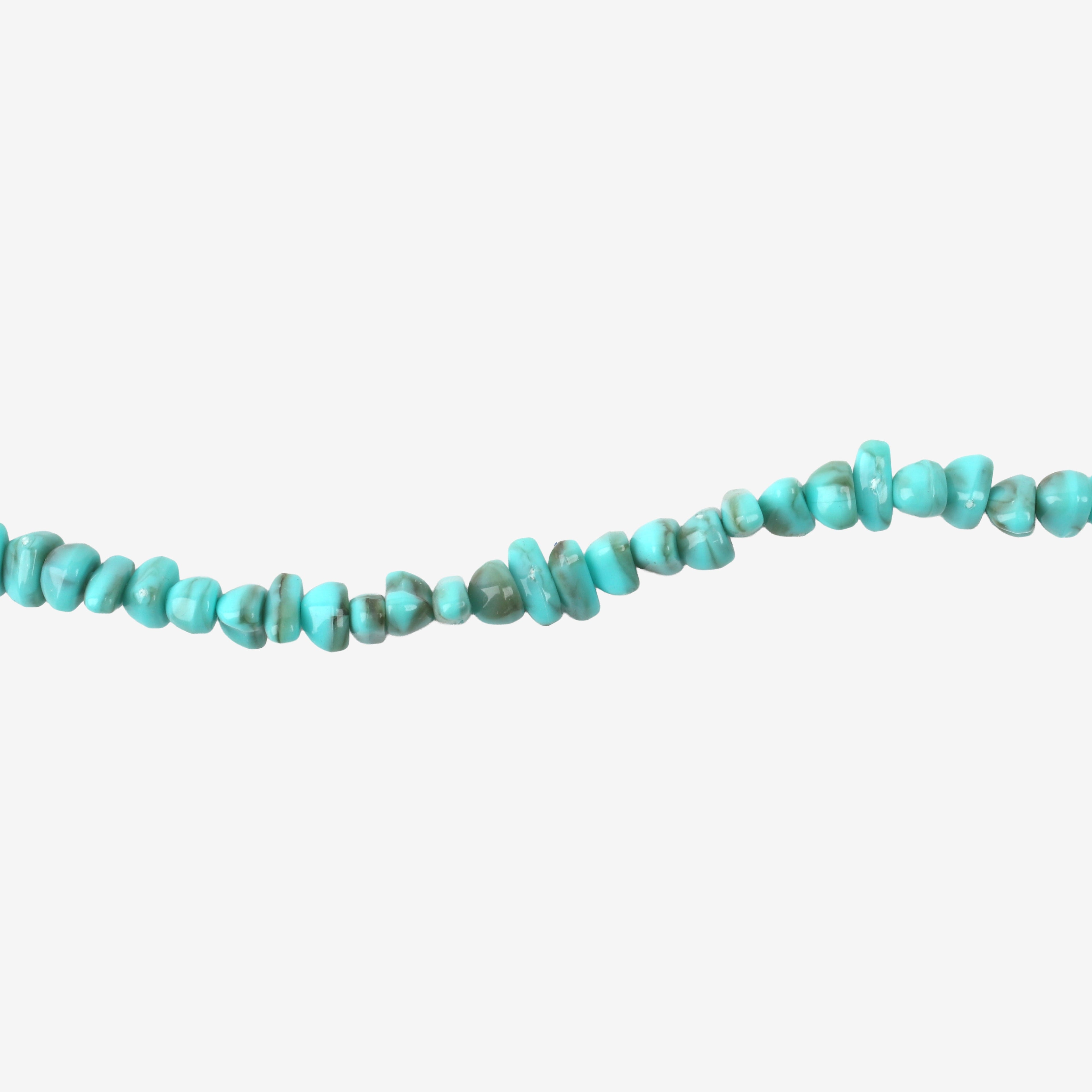 Turquoise Art Beads 6/8mm 54 Beads 1 String