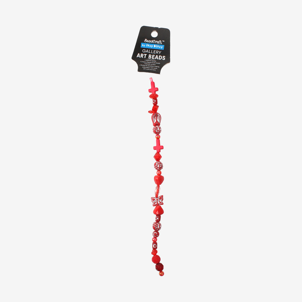 Gallery Art Beads Cherry Red 26 Beads 1 String