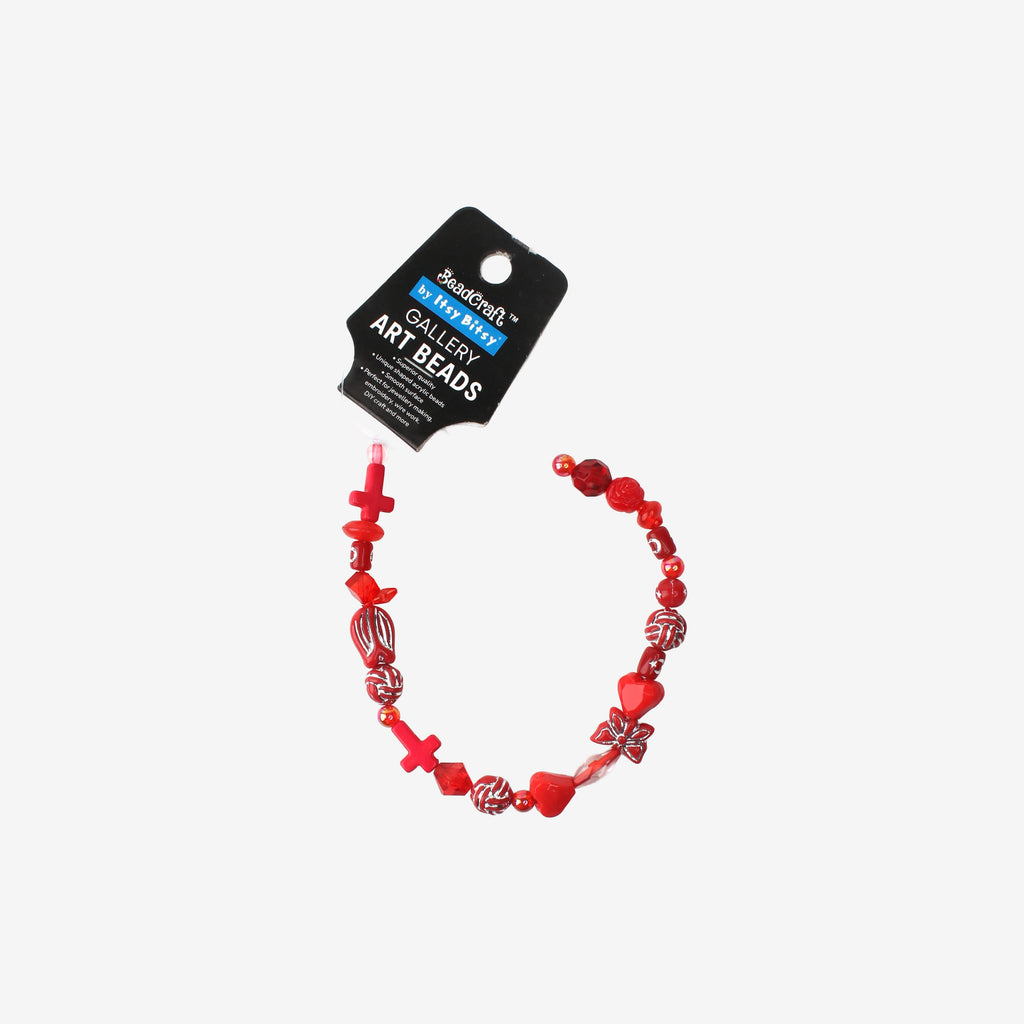 Gallery Art Beads Cherry Red 26 Beads 1 String