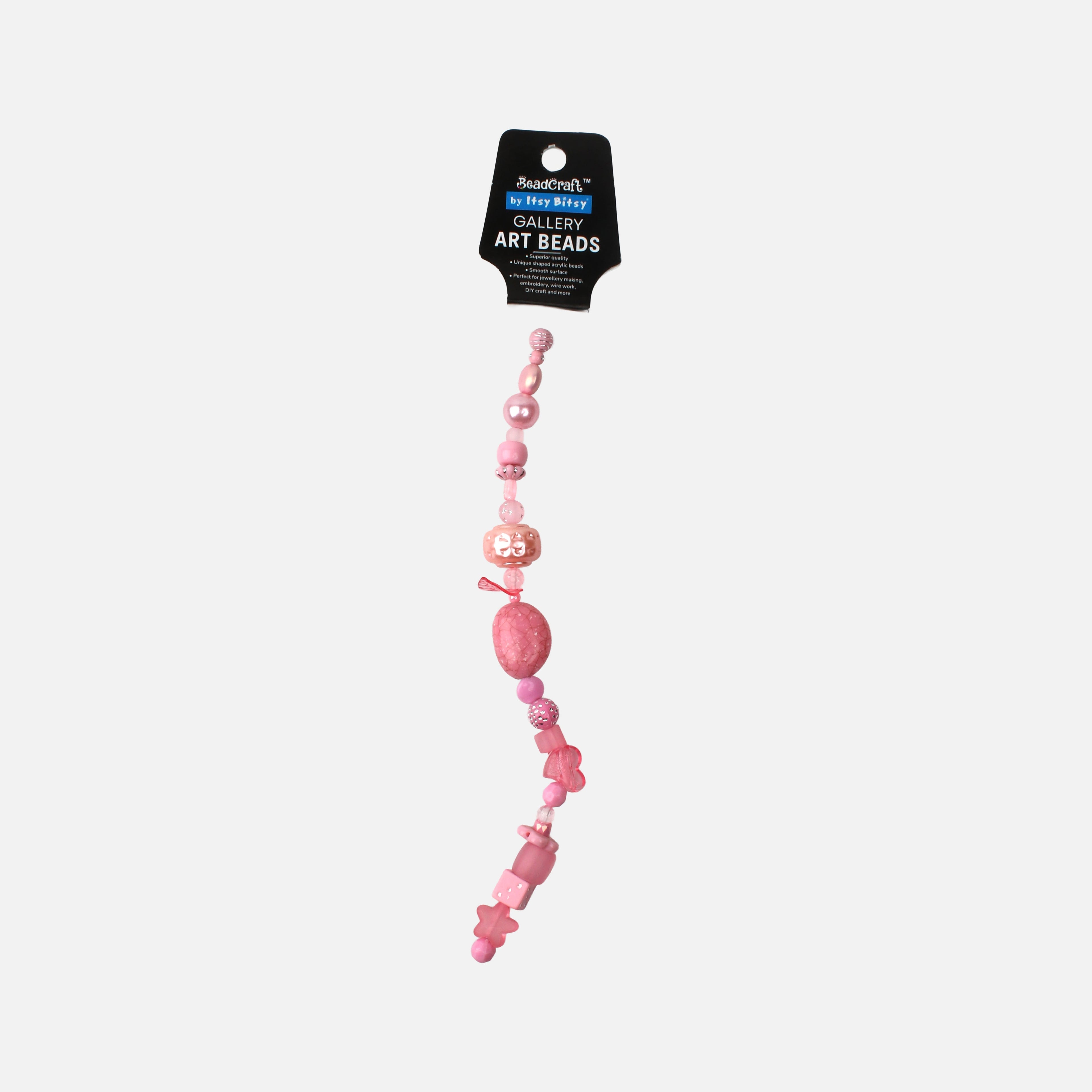 Gallery Art Beads Pastel pink 26 Beads 1 String