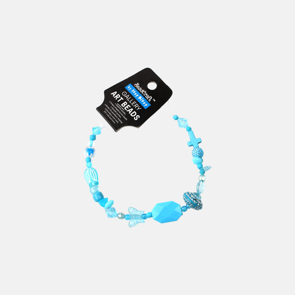 Gallery Art Beads Sea Blue 26 Beads 1 String