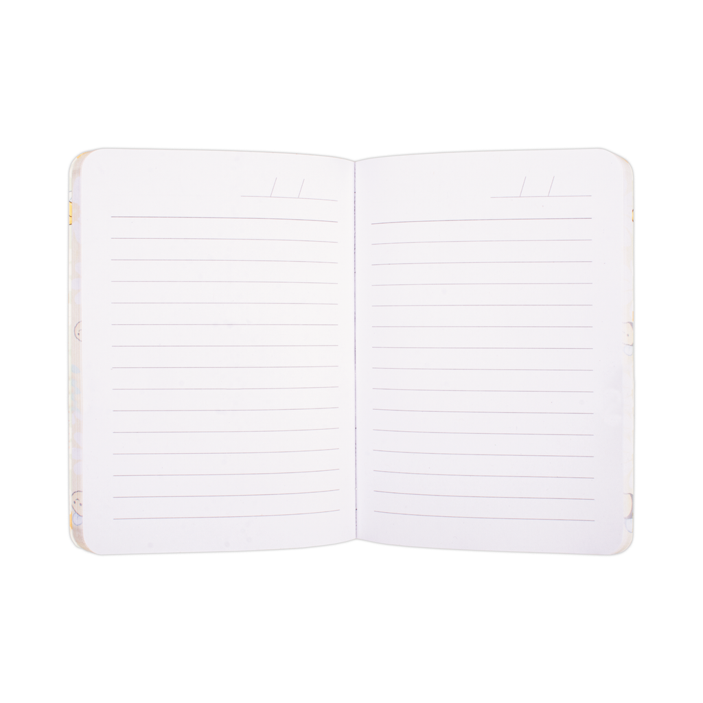 Softbound Ruled Notebook Flowers & Bees Edge Printed A6 128pages 100gsm