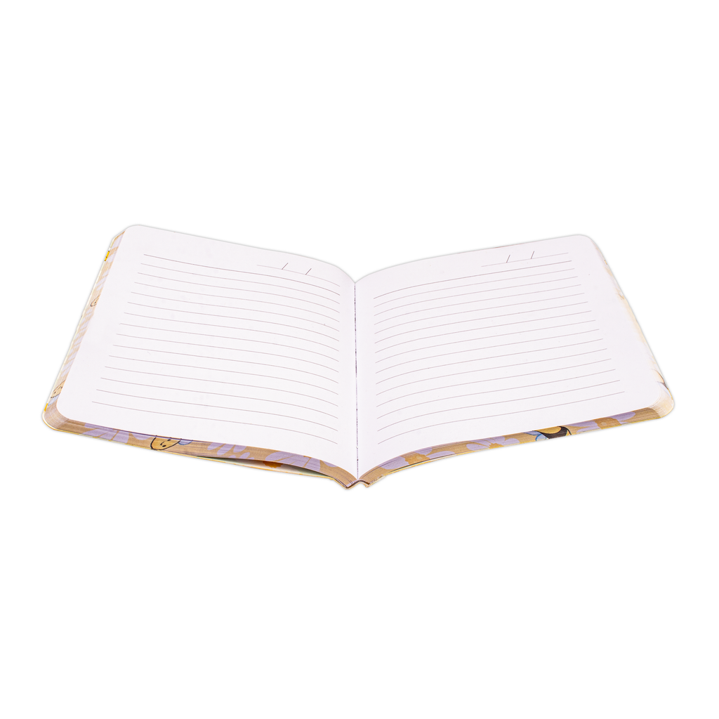 Softbound Ruled Notebook Flowers & Bees Edge Printed A6 128pages 100gsm