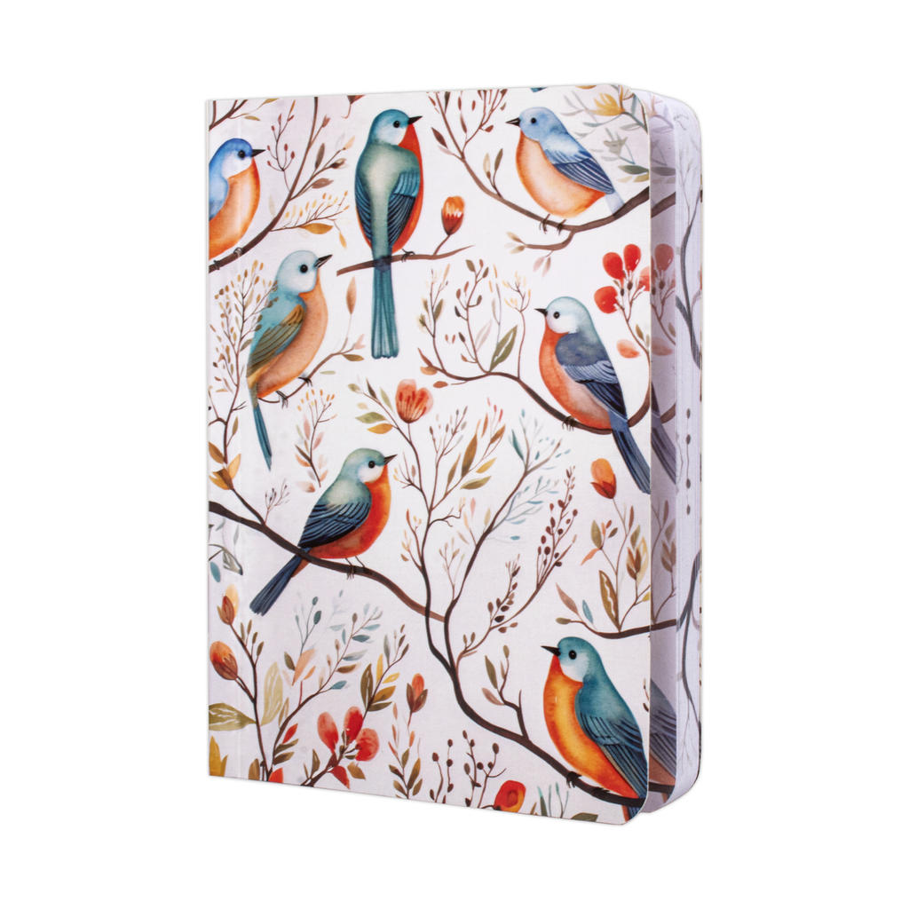 Softbound Ruled Notebook Birds Edge Printed A6 128pages 100gsm