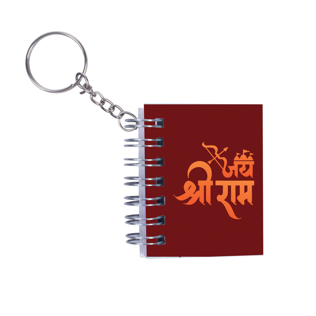 Keychain Notebook Jai Shree Ram L6.8 X W5.3cm 70gsm 80pages1 Book