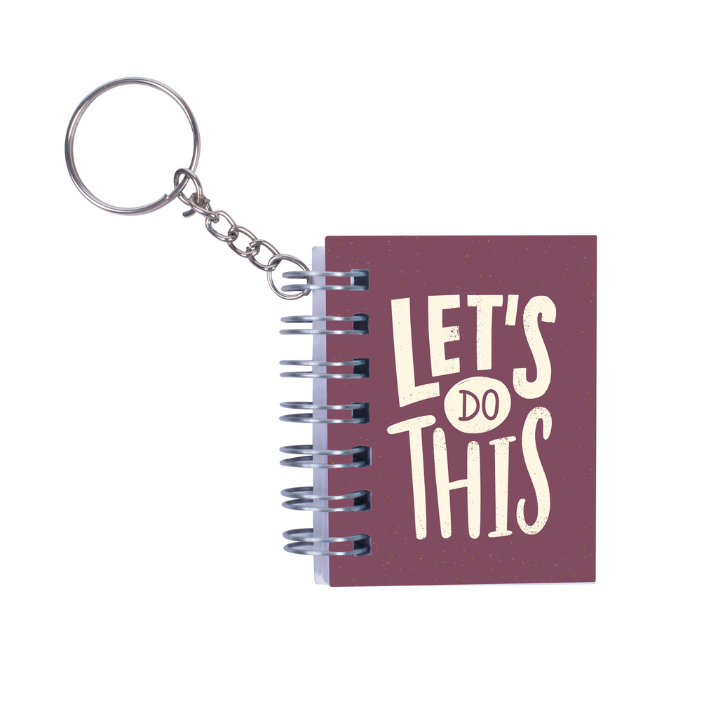 Keychain Notebook Let's Do This L6.8 X W5.3cm 70gsm 80pages 1 Book