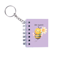 Keychain Notebook Bee Happy L6.8 X W5.3cm 70gsm 80pages 1 Book