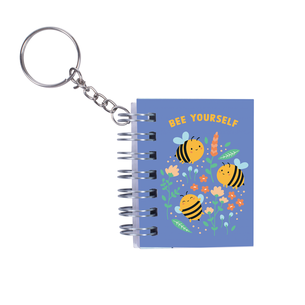 Keychain Notebook Bee Yourself L6.8 X W5.3cm 70gsm 80pages 1 Book