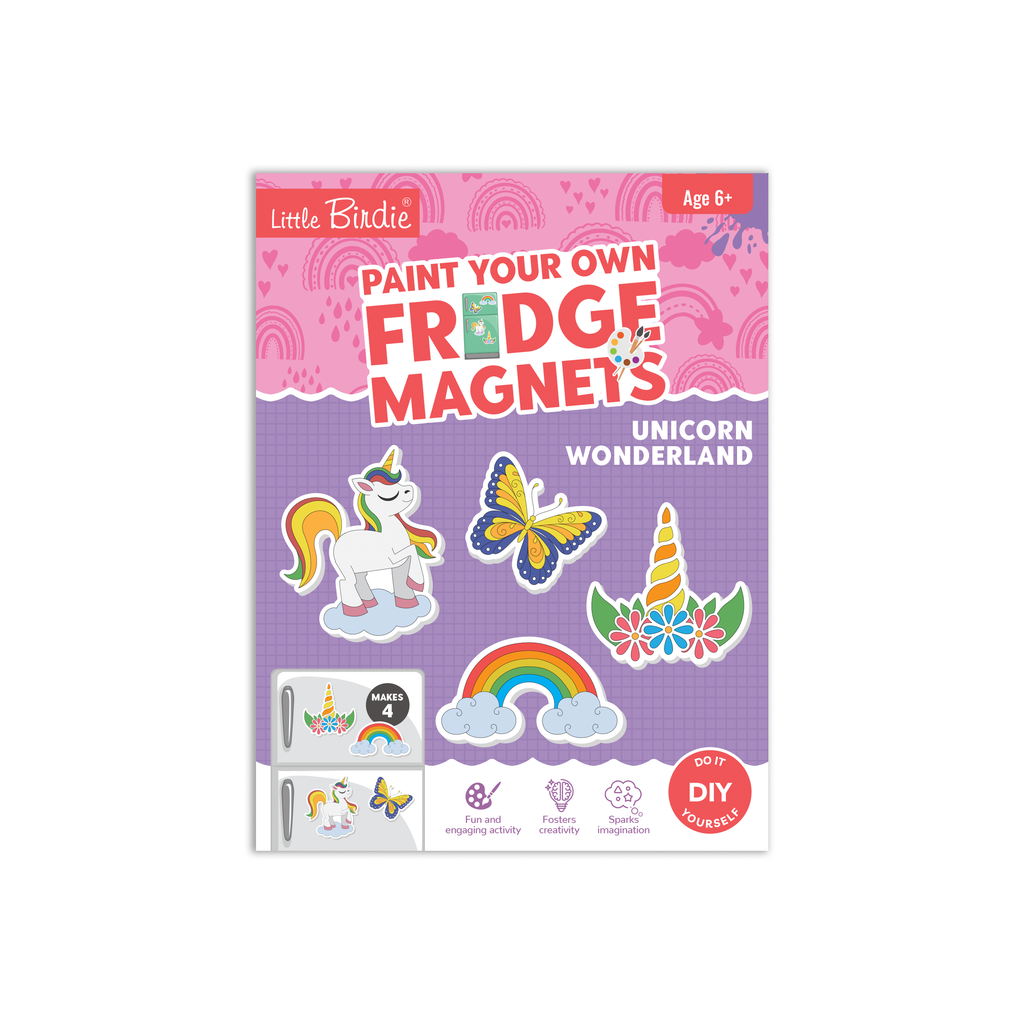 DIY Paint and Make Fridge Magnets Kit - Unicorn Wonderland, 1 Box