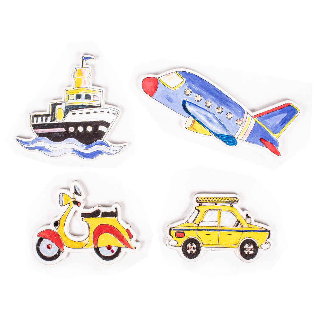 DIY Paint and Make Fridge Magnets Kit -Transport, 1 Box