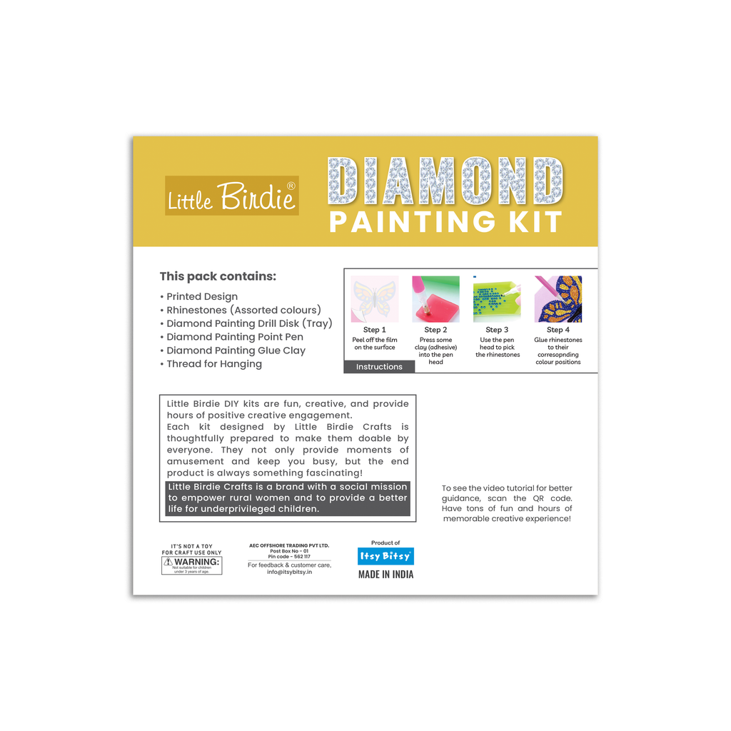 DIY Diamond Painting Kit - Jewel Butterfly, 1Box