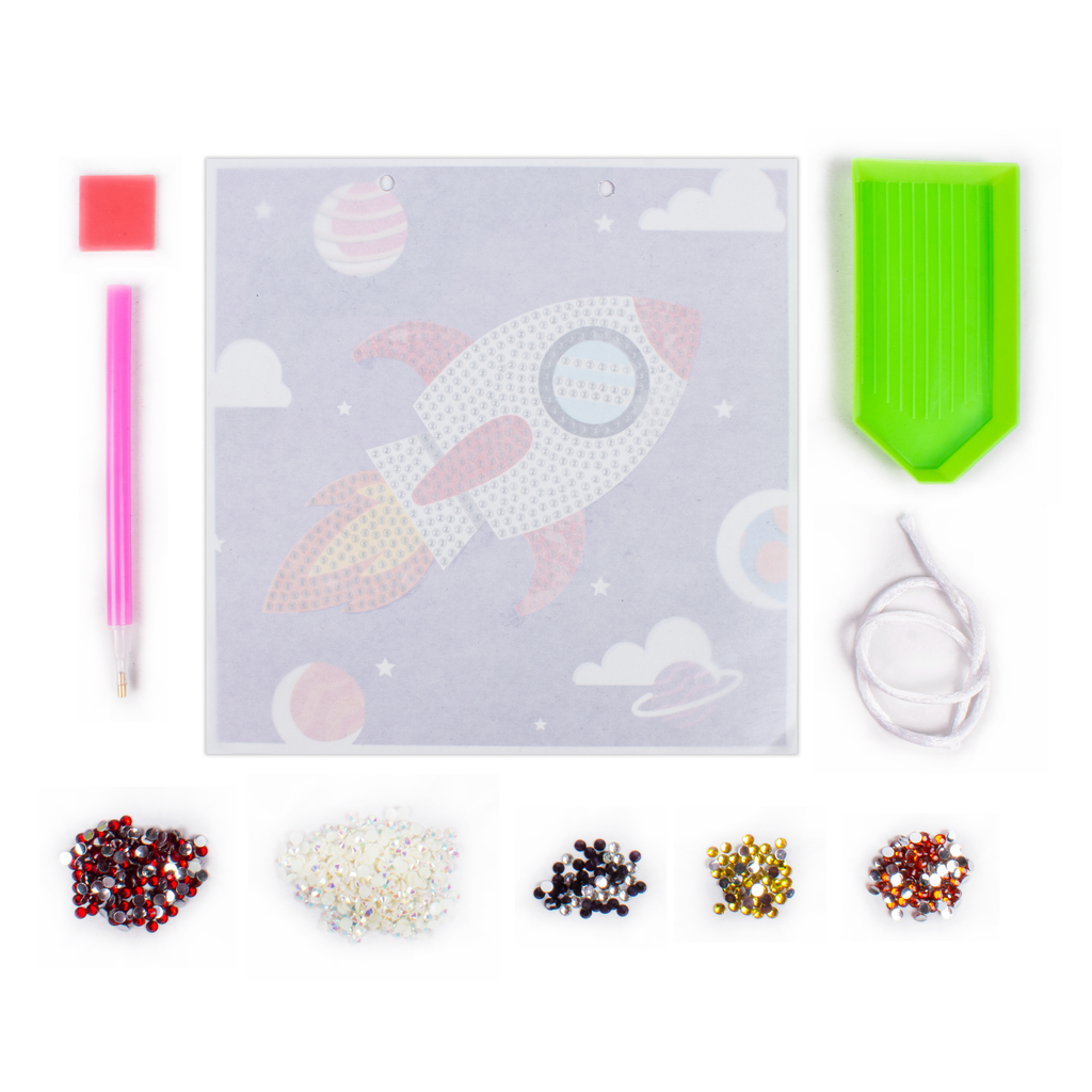 DIY Diamond Painting Kit - Space Rocket, 1 Box