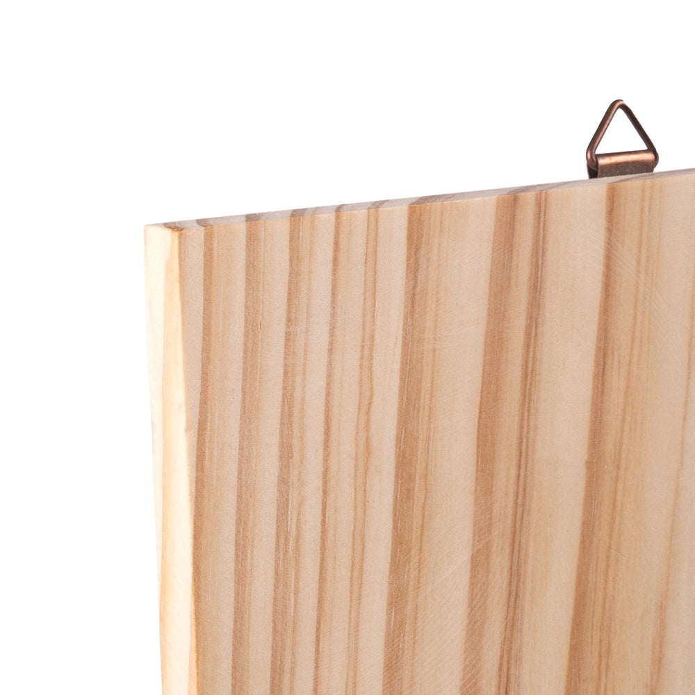Pinewood Hanging Board, Approx, L8.14in x H12in x D0.39in, 1pc