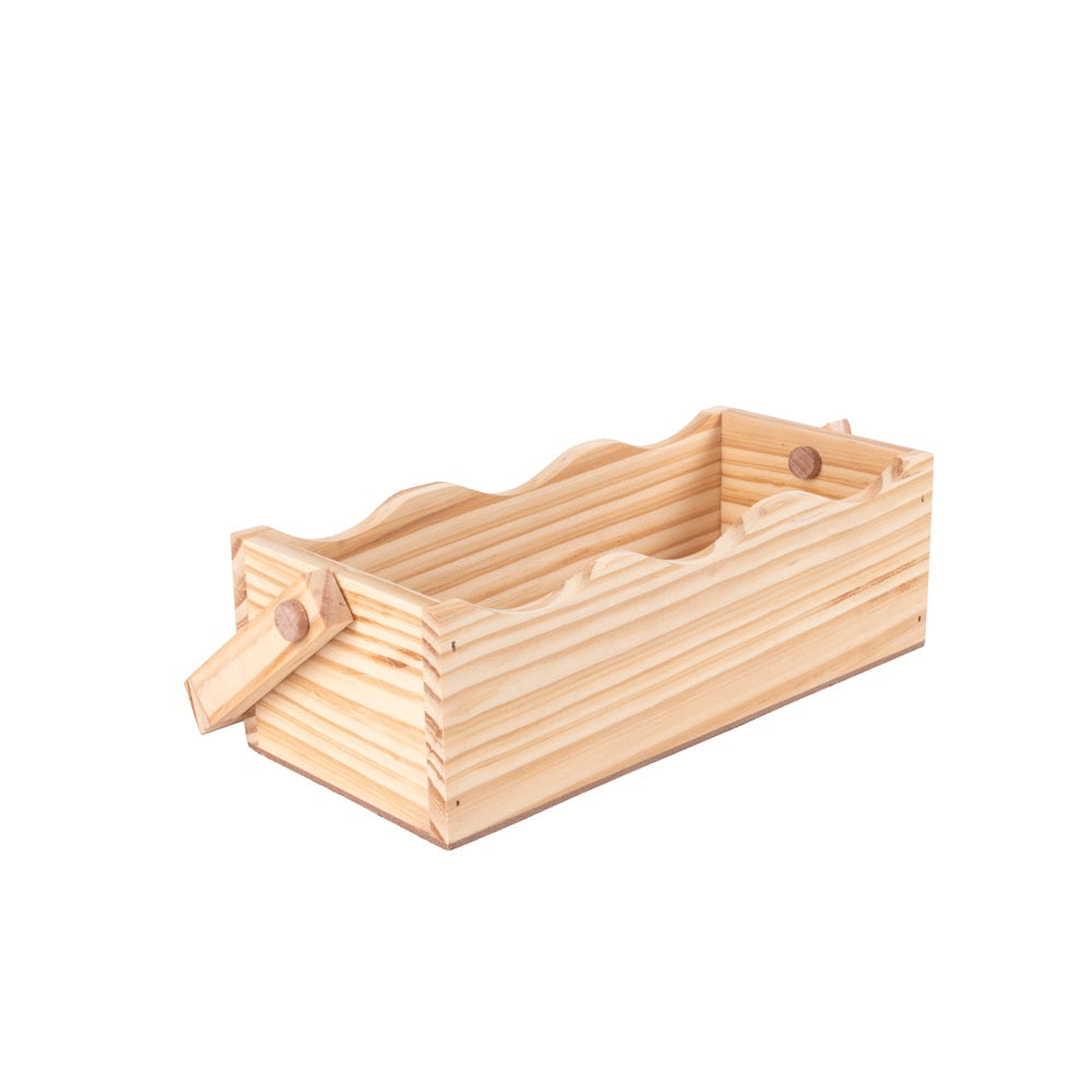 Pinewood Gift Hamper Basket  Approx. L9in x W3.93in x H2.83in, 1pc
