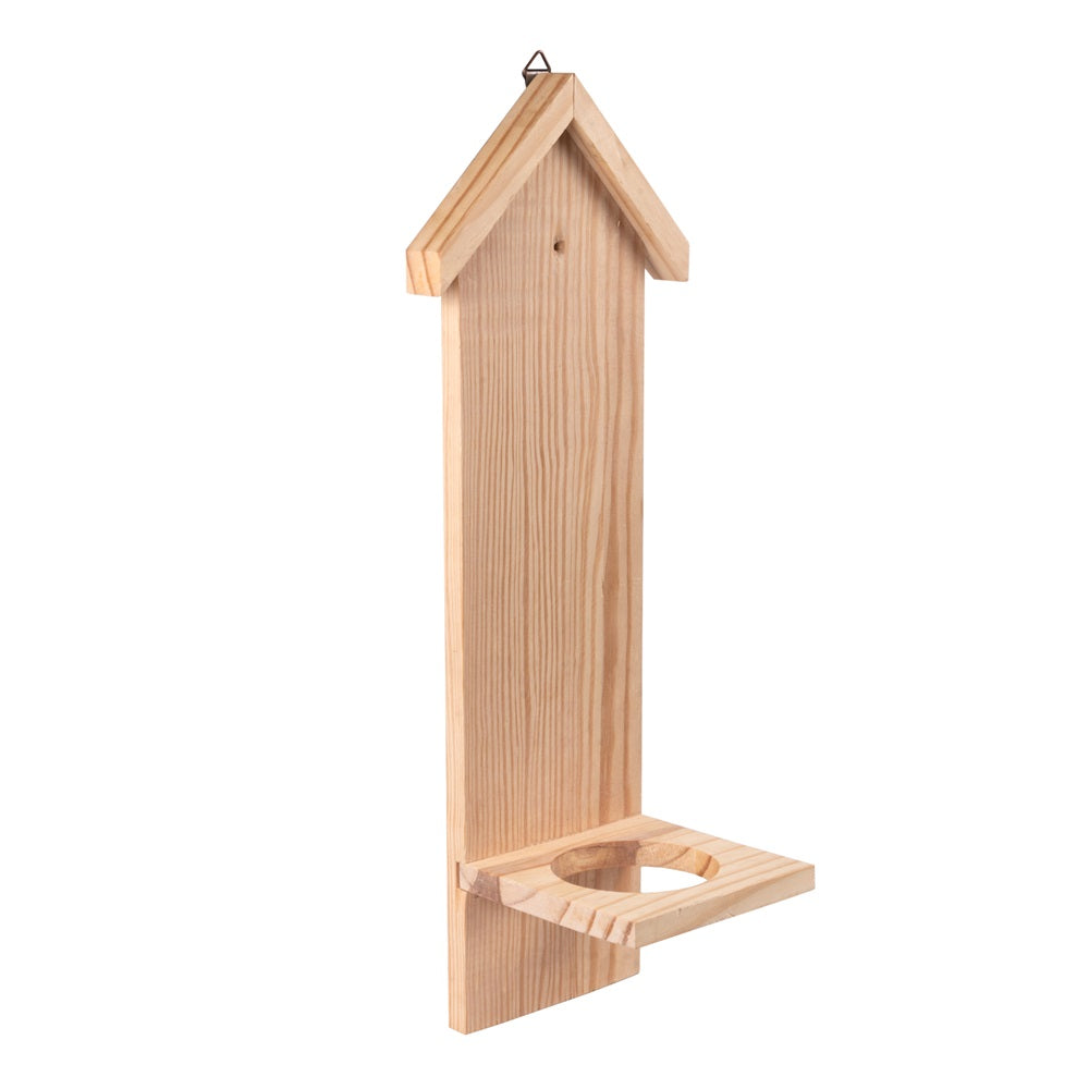 Pinewood Hanging Plant Pot Holder - House, Approx. L6.57in x W5.35in x H19.09in 1pc