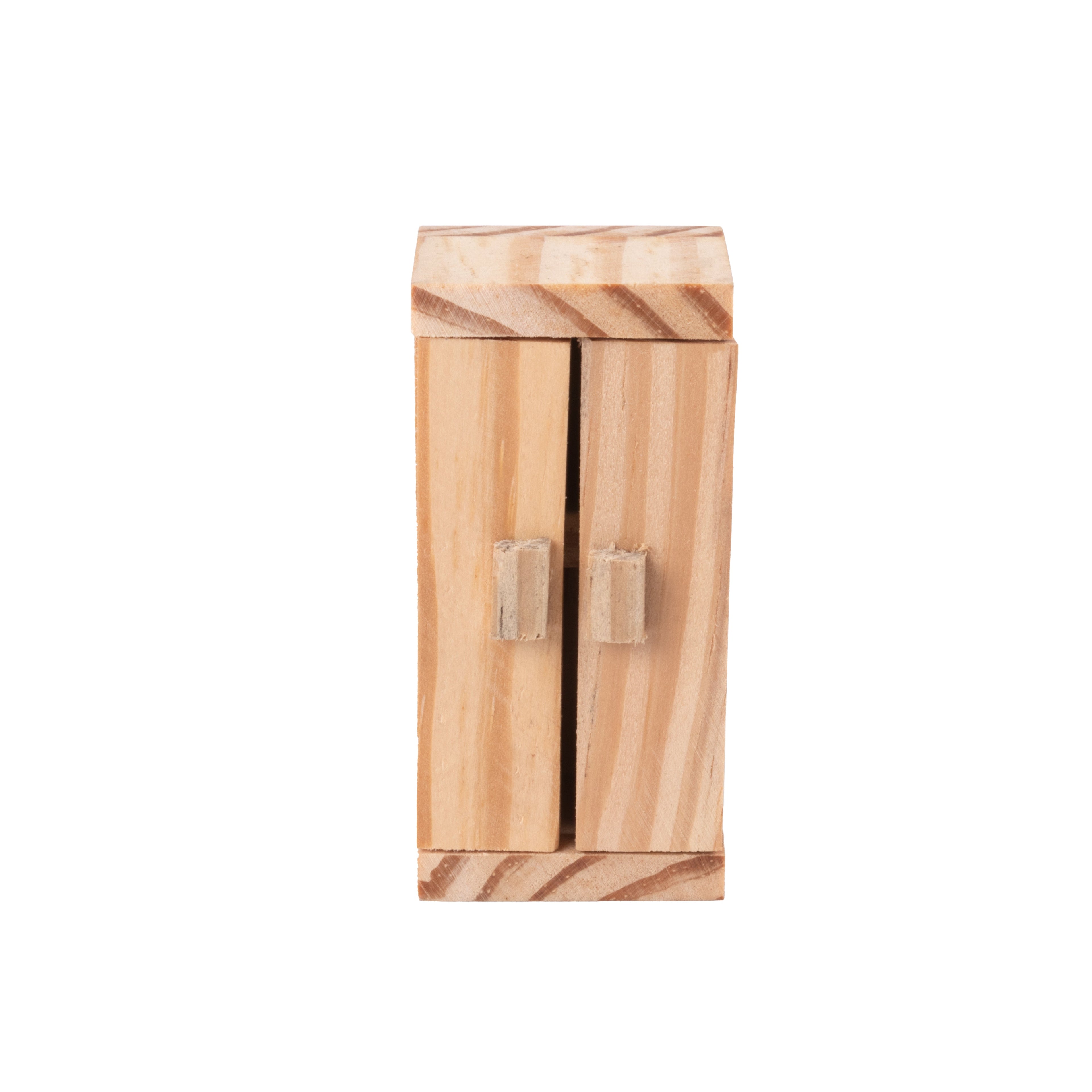Wooden Miniature Cupboard Approx L1.45inch x W1.25inch x H3.03inch 1pc