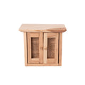 Wooden Miniature Cabinet With Mesh Door Approx L3.54inch x W2.16inch x H2.95inch 1pc