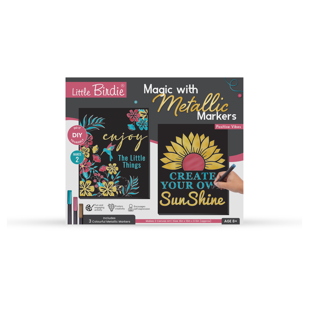 Magic with Metallic Markers Kit - Positive Vibes, 1 Box