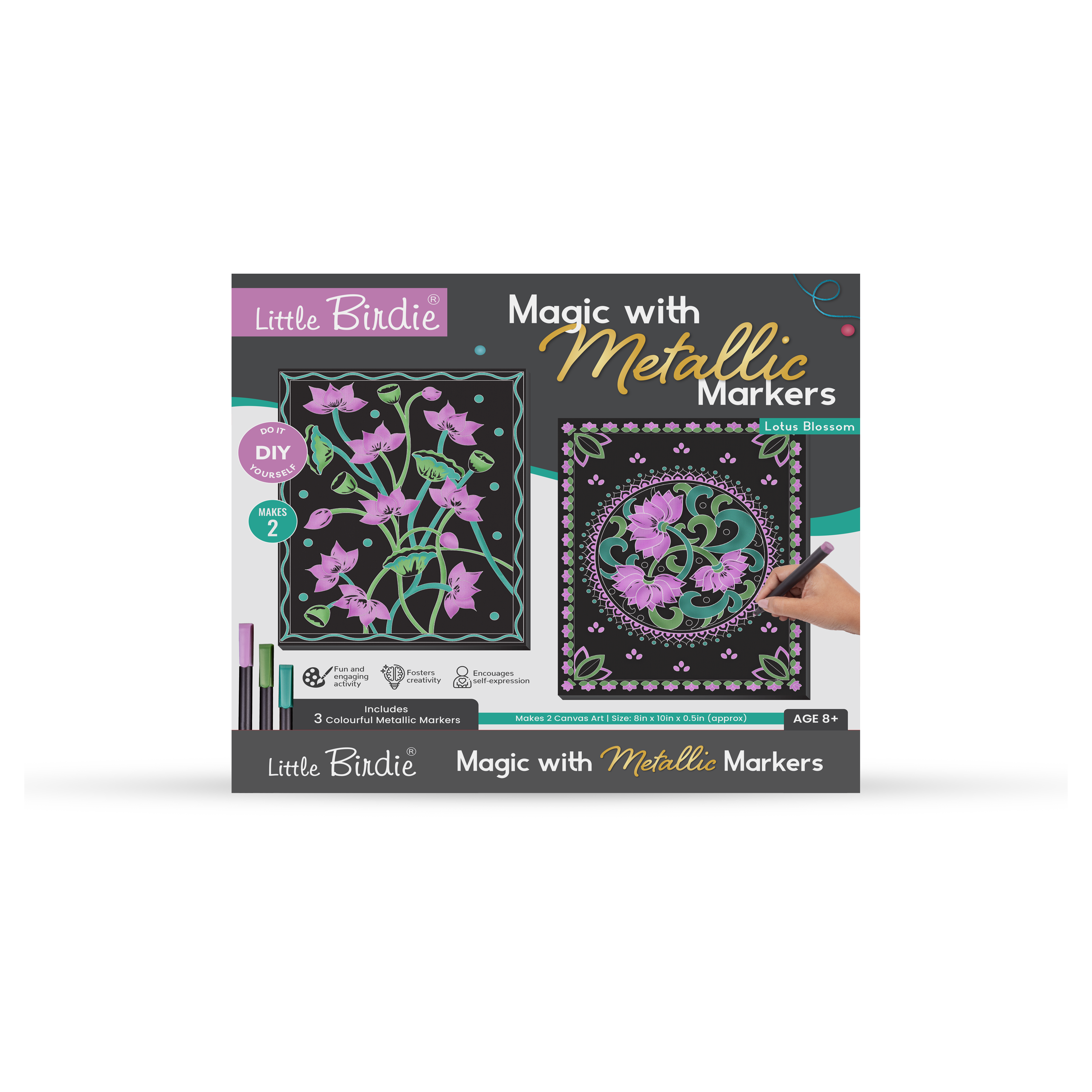 Magic with Metallic Markers Kit - Lotus Blossom, 1 Box