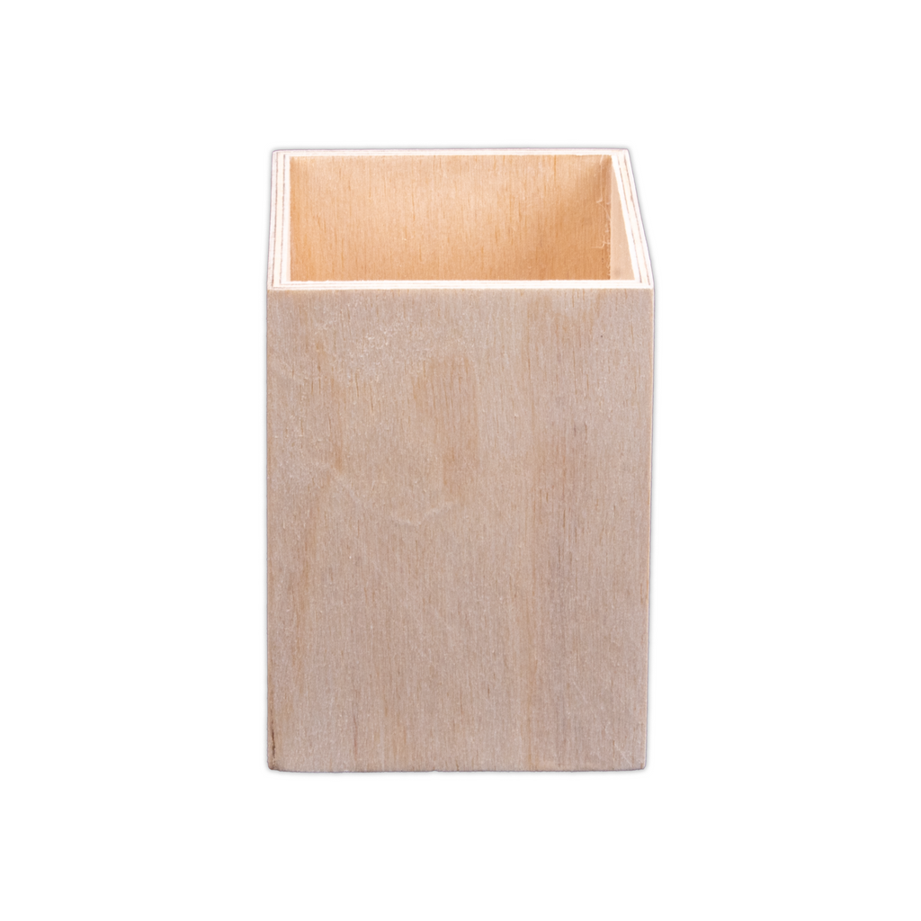 Pen Stand - Birch Wood, Approx 4.75in X 3.25in, 4mm Thick, 1 pc