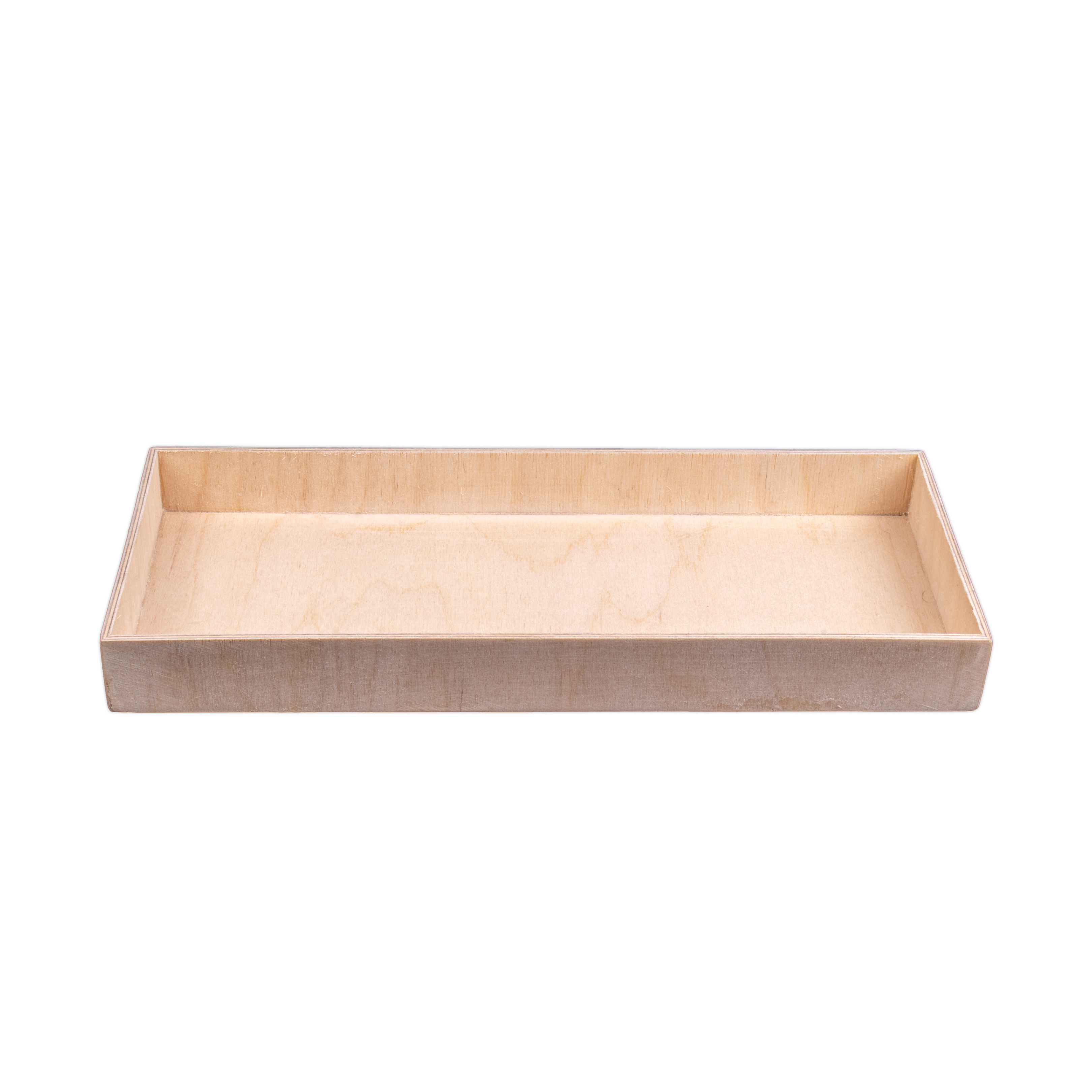Wooden Tray - Birch Wood, Approx L14in x W6in x H1.25in, 4mm Thick, 1 pc