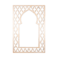 Birch Wood Jharokha Cutout Moroccan Mesh |  12 X 8inch (Approx) | 1pc