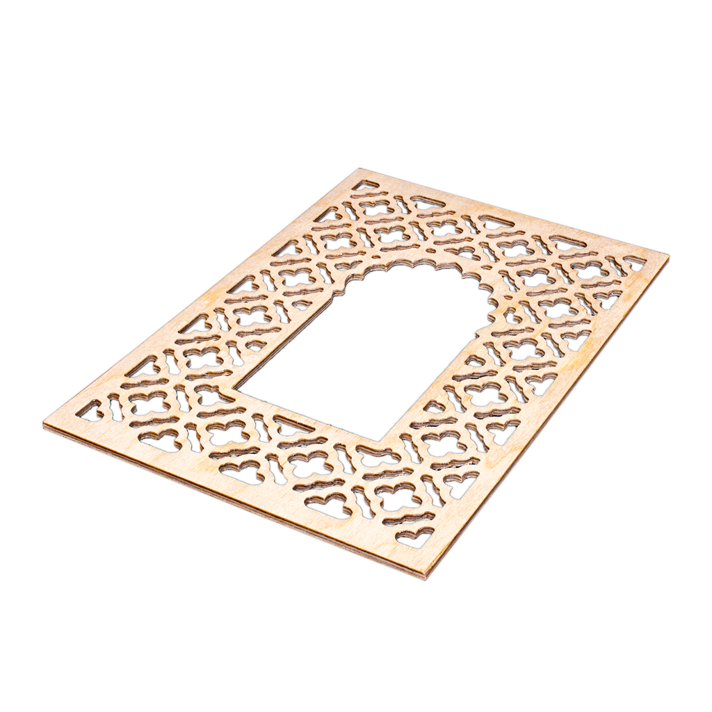 Birch Wood Jharokha Cutout Classic Mesh |  12 X 8inch (Approx) | 1pc