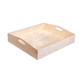 Wooden Contour Handle Tray - Birch Wood, L12in x W14in x H2.25in, 1 pc