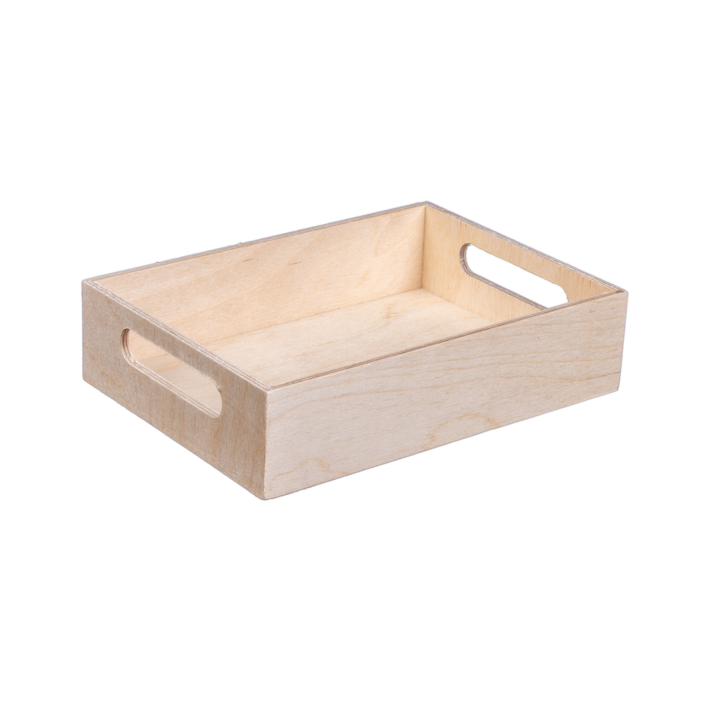 Wooden Gift Tray - Birch Wood, L5in x W7in x H1.75in, 1 pc