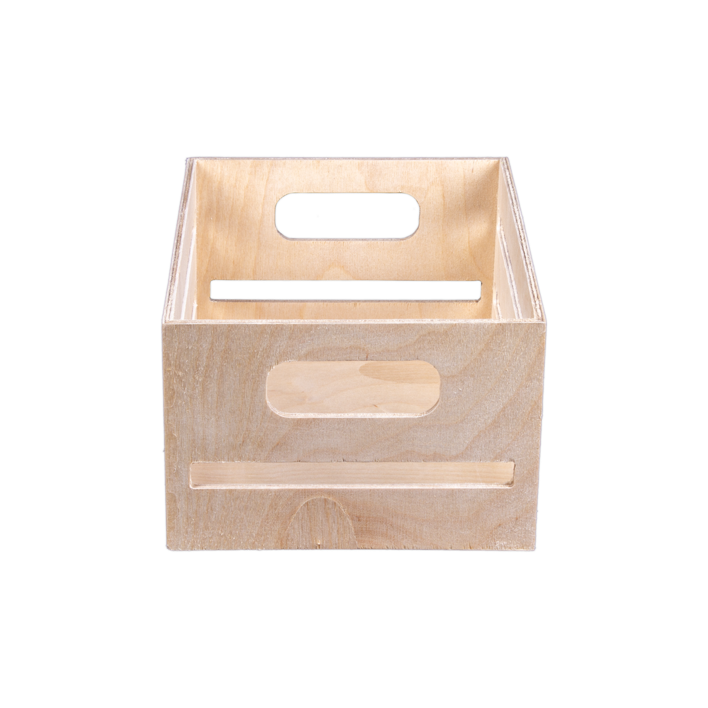 Wooden Utility Crate - Birch Wood, L6in x W8in x H4in, 1 pc