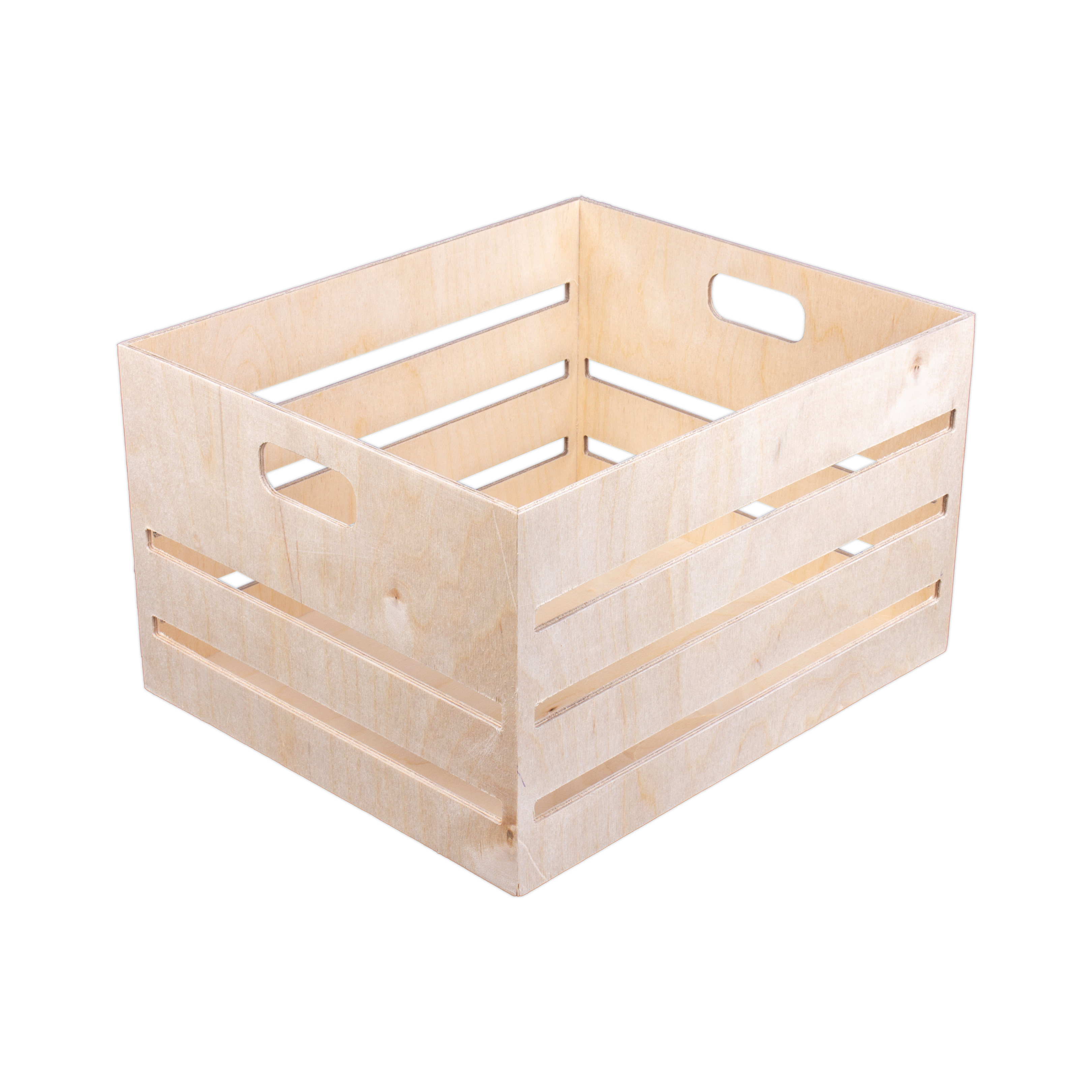 Wooden Utility Crate - Birch Wood, L10in x W12in x H7in, 1 pc