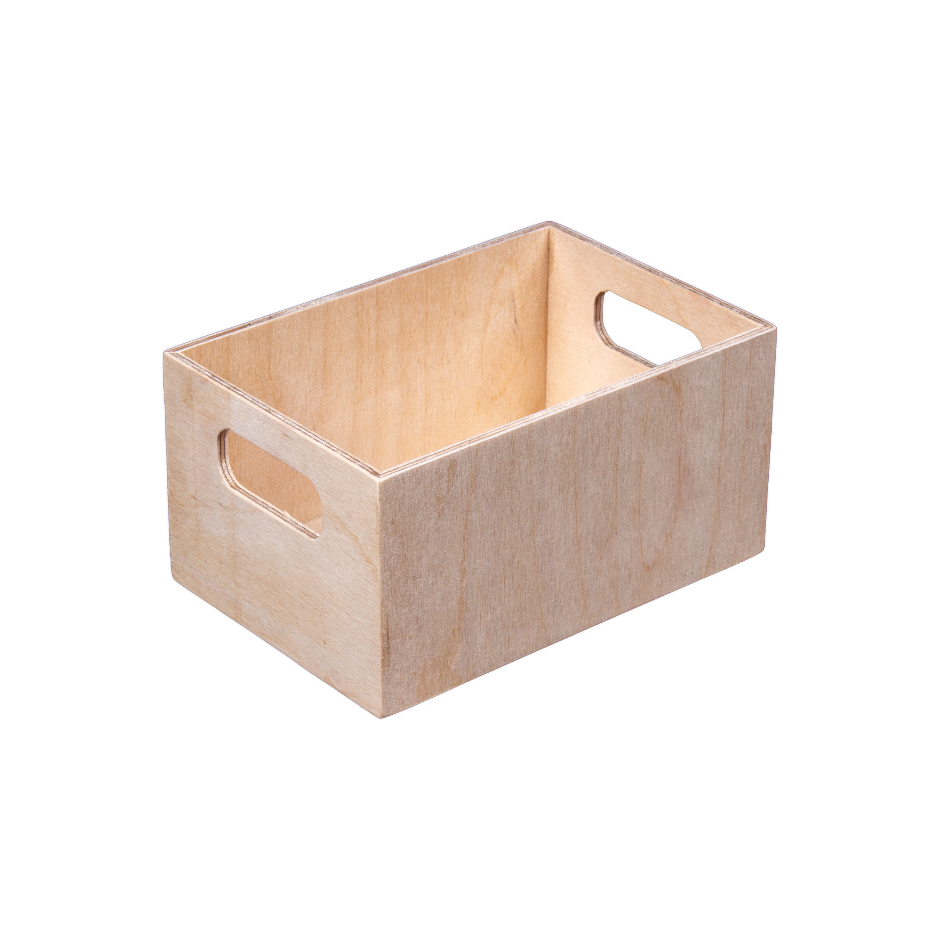 Wooden Storage Crate - Birch Wood, L4in x W6in x H3in, 1 pc